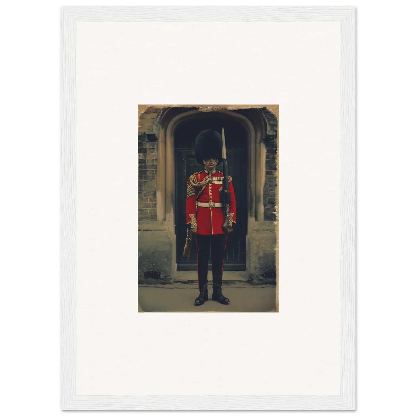 Royal guard in red uniform and bearskin hat for Solstice Brickbeard Visitor art™