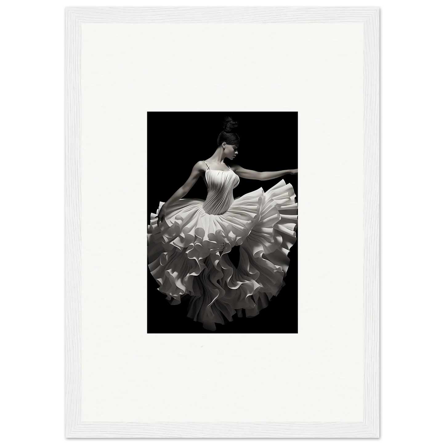 Ballet dancer in flowing white tutu for Gossamer Velvet Waltz special edition art™