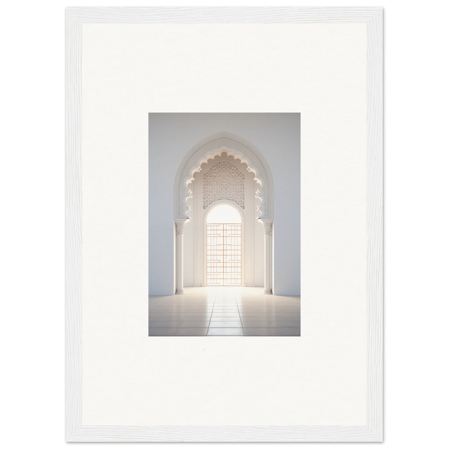 White arched doorway with Moorish details from the Threshold Dreamscapes Portal