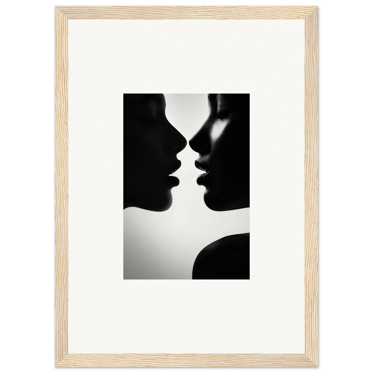 Two silhouetted profiles in an intimate pose from Sables Dance special edition art™