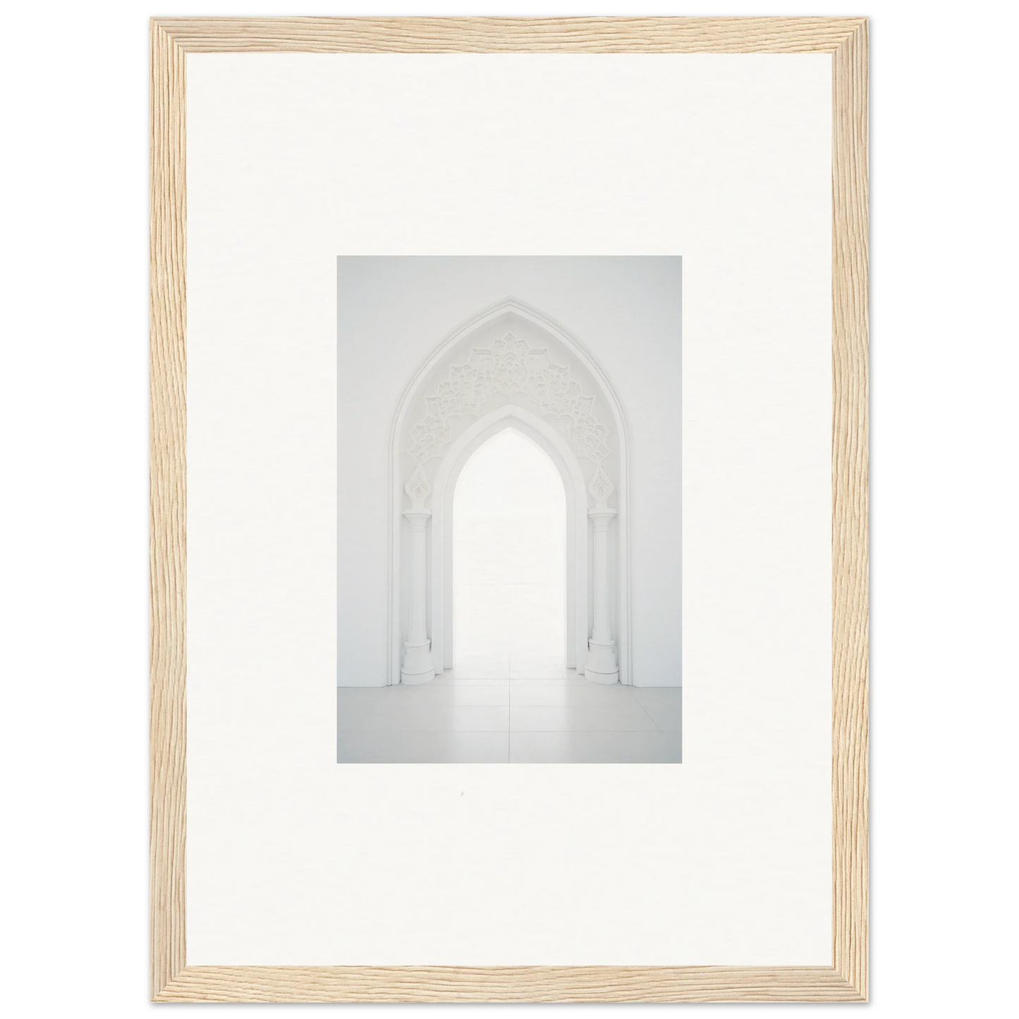 Light-colored Gothic archway in framed wall art from Meditative Nova Portal special edition
