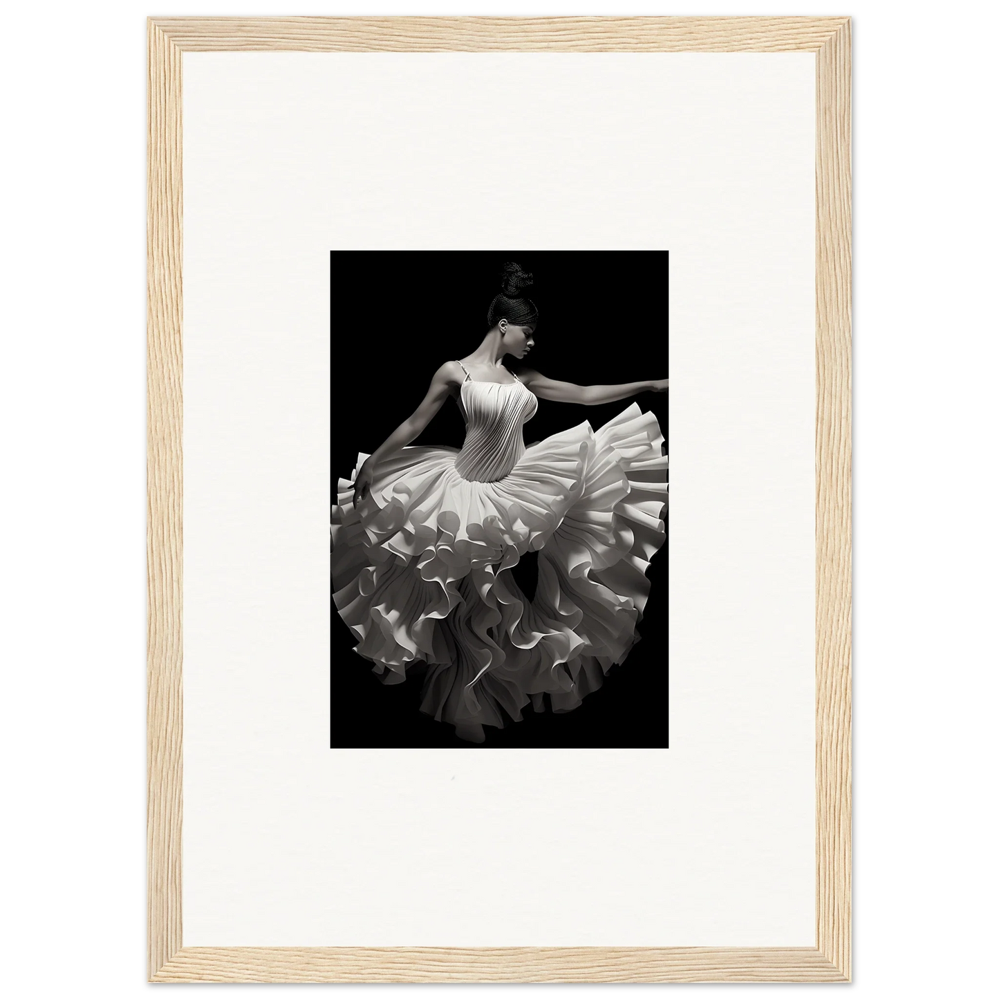 Graceful ballet dancer in white tutu for Gossamer Velvet Waltz special edition art™