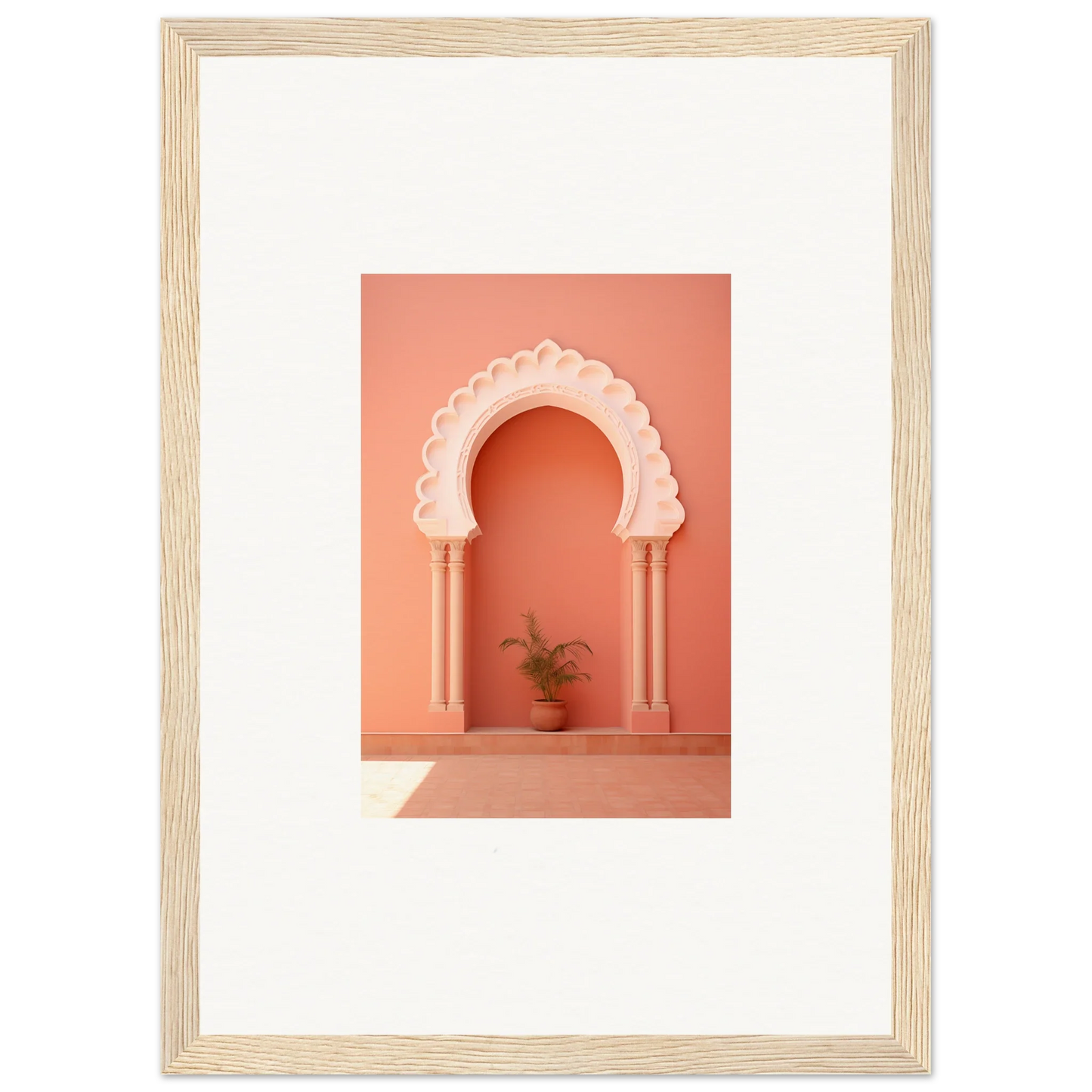Decorative archway with scalloped detailing under the Narco Échappatoire Portal art