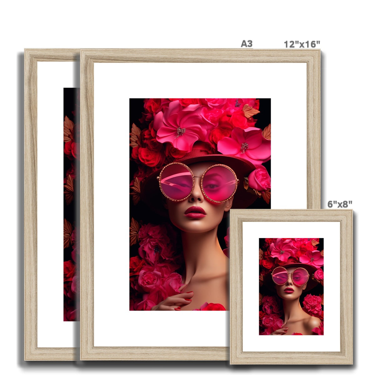 A4 wooden frame with a4x4 photo