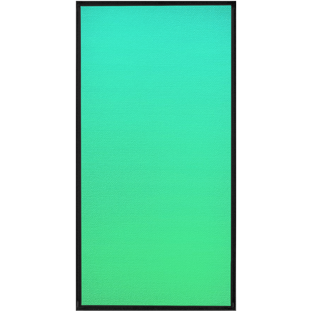 Rectangular frame with a solid mint green interior.