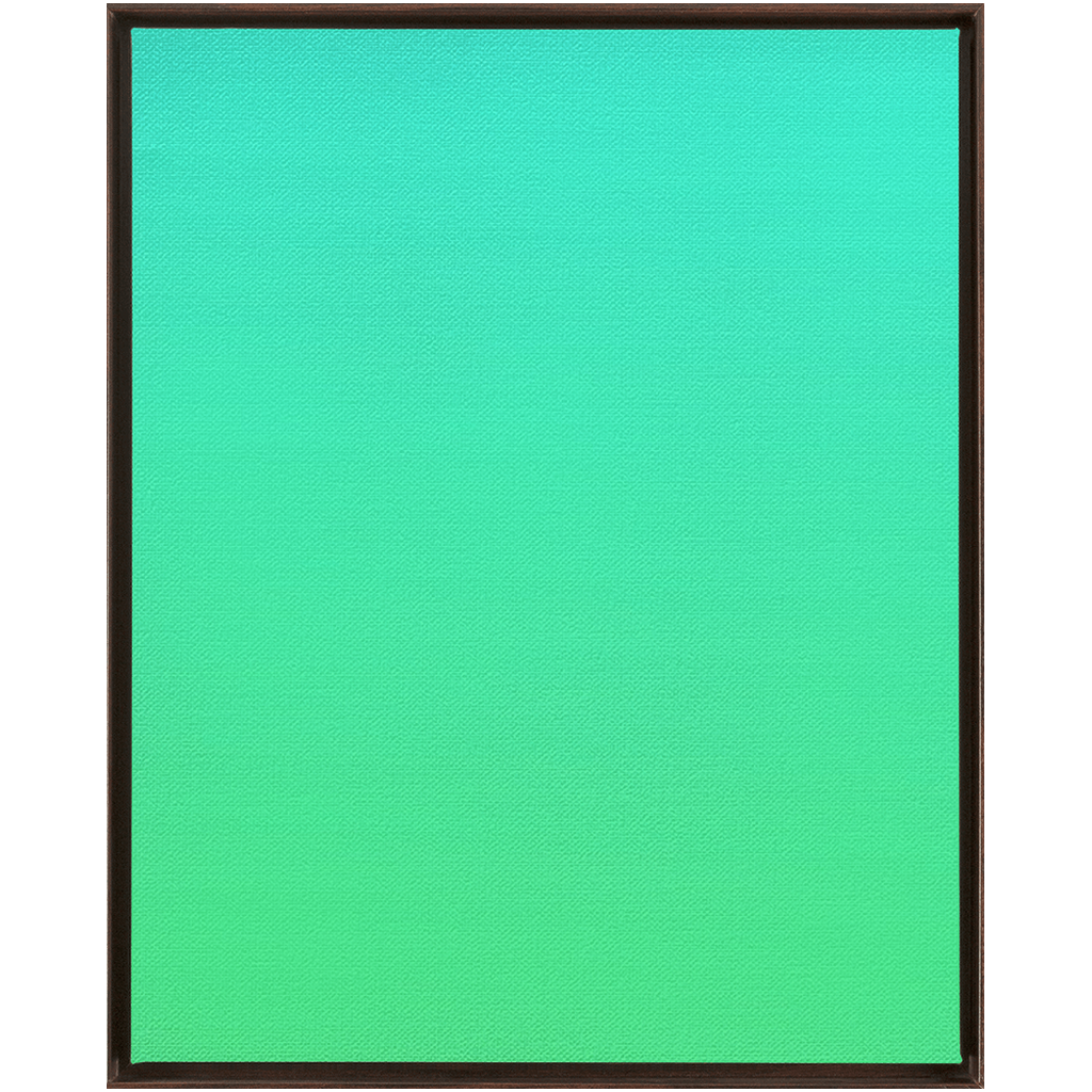 Framed solid turquoise-green rectangle.