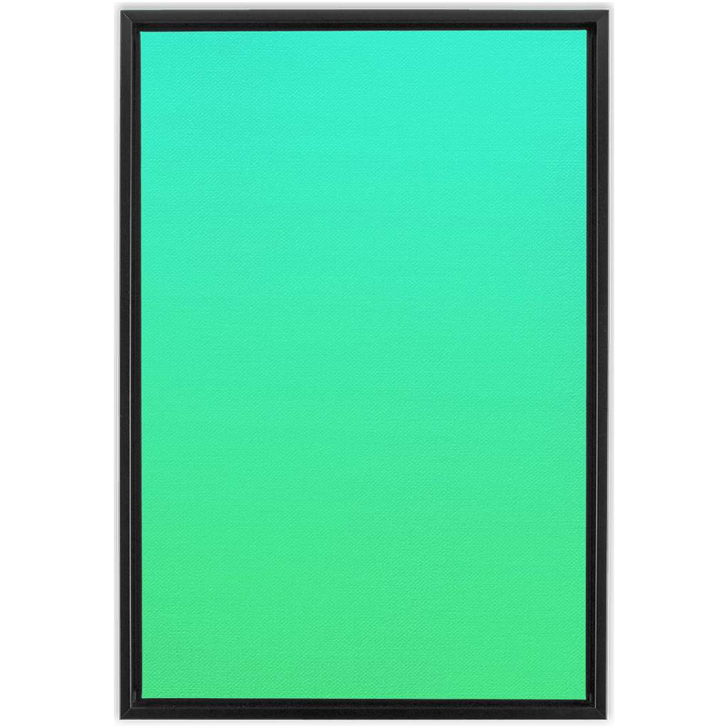 Framed rectangle with a solid turquoise or mint green color.