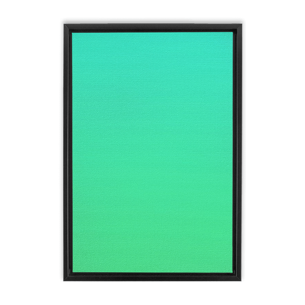 Framed rectangle with a solid mint green interior.