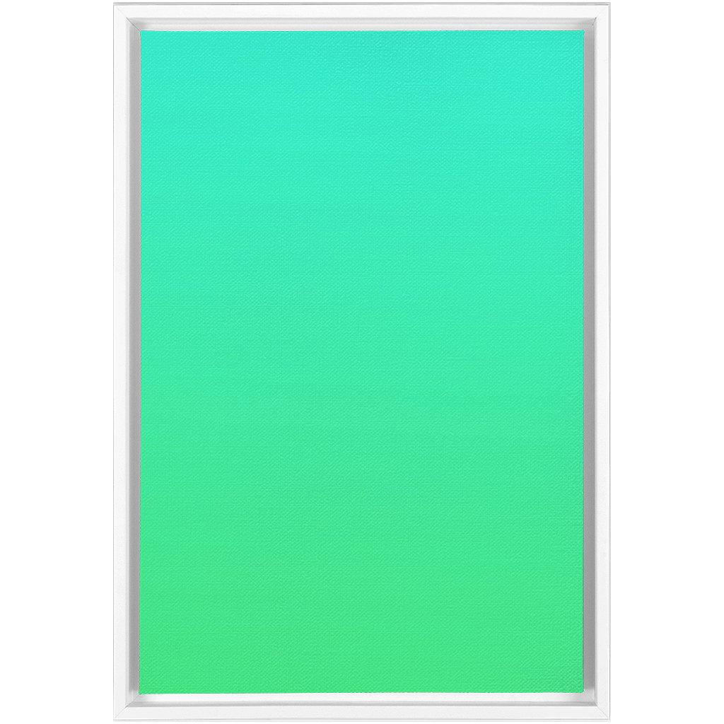 Rectangular frame containing a solid mint green background.
