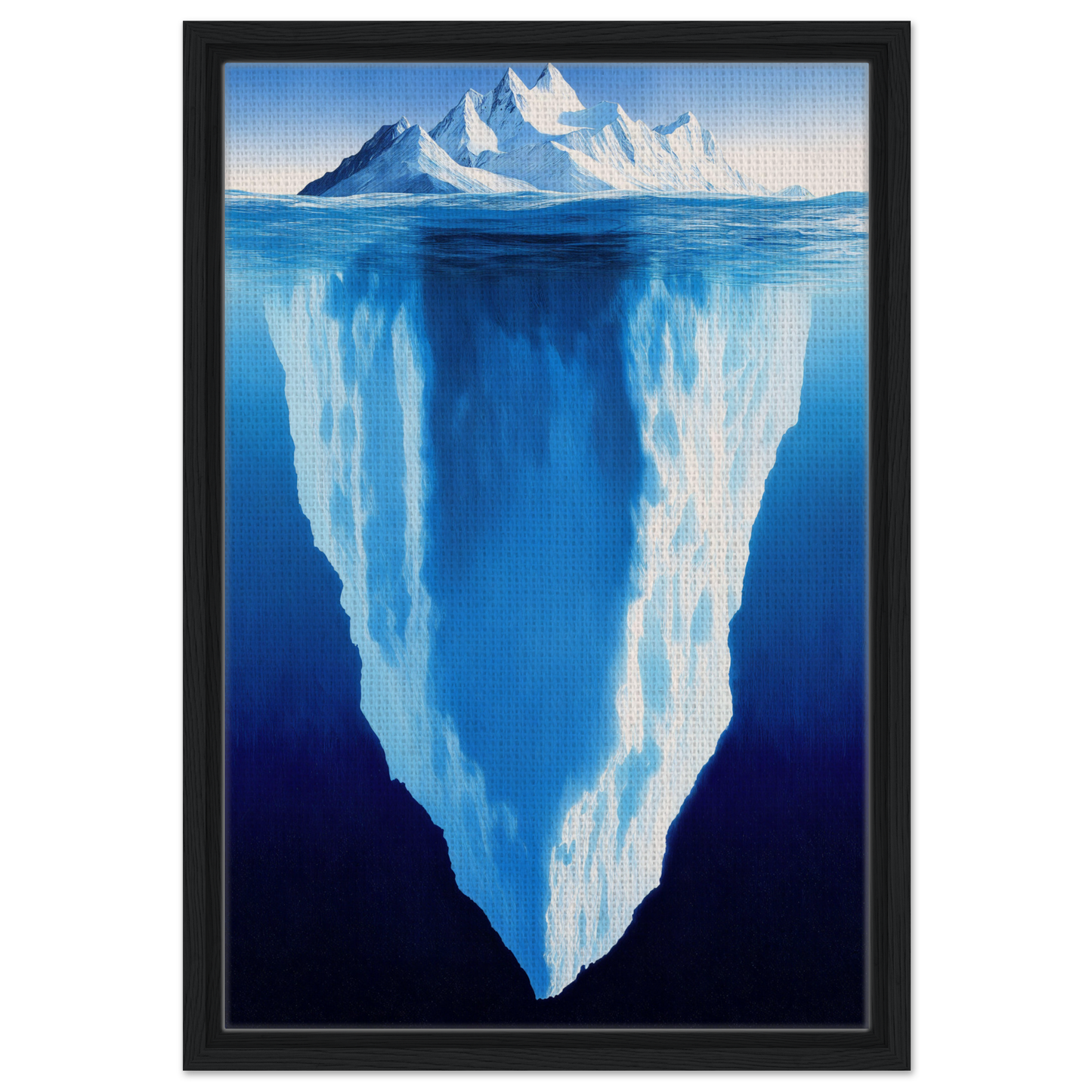 Iceberg with expansive underwater section featured in Beneath Bluetide Illusions room decor