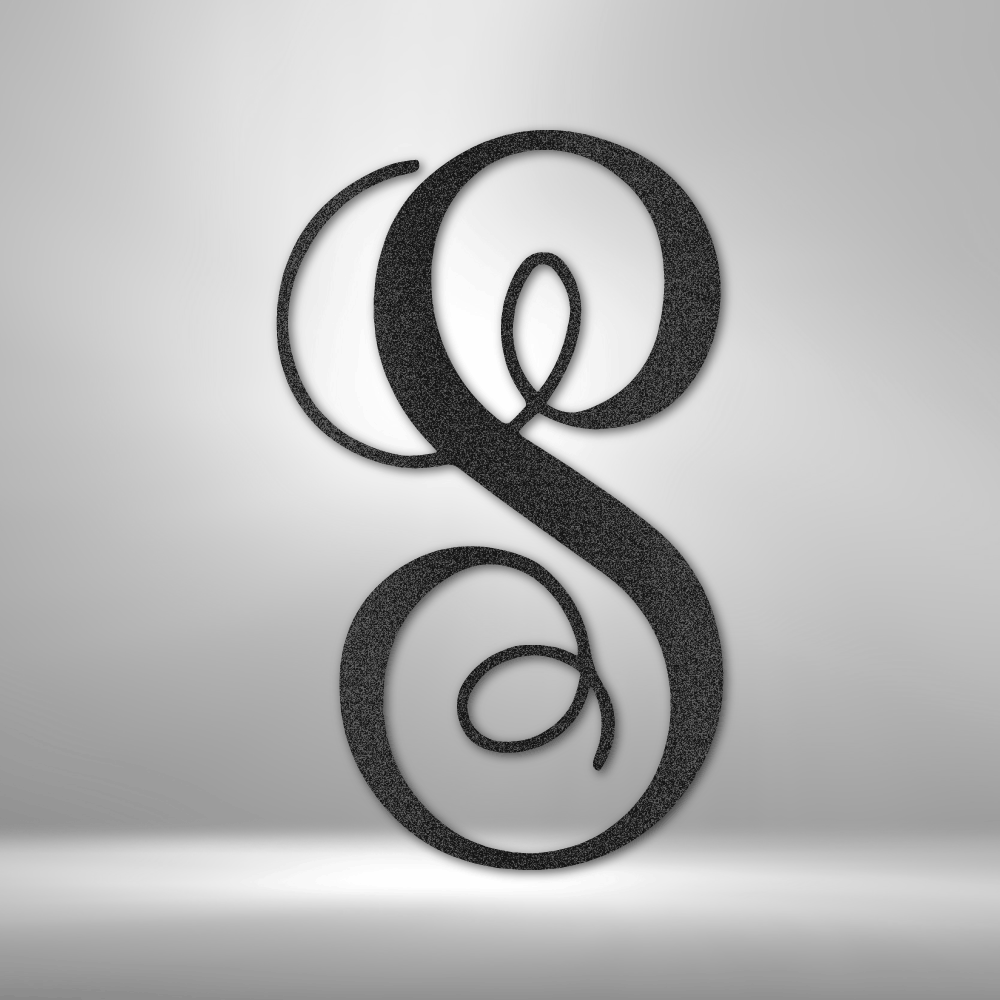 Stylized letter ’S’ with curvy, ornate design.