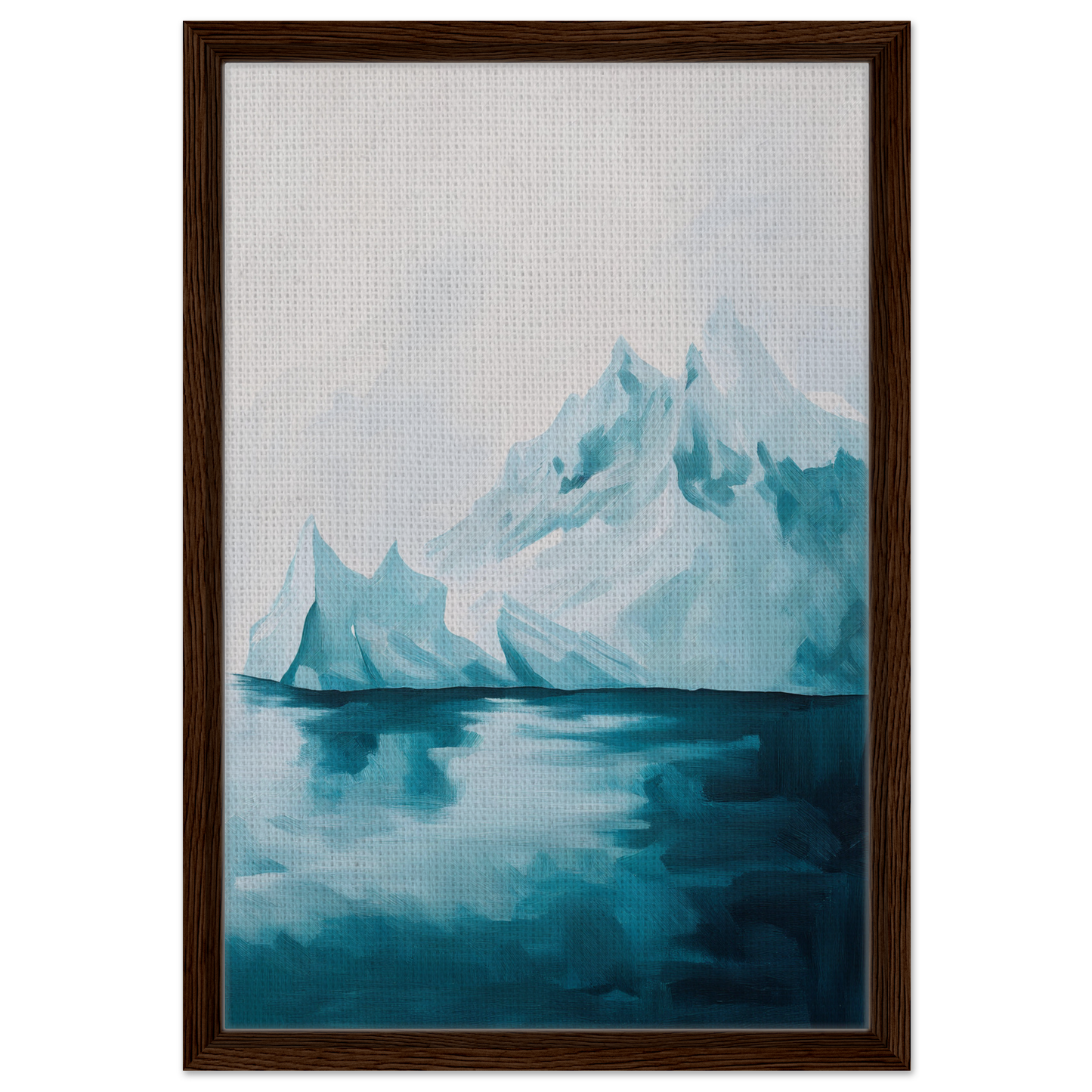 Framed canvas print of an iceberg in calm waters from Blued Isolation Rapture