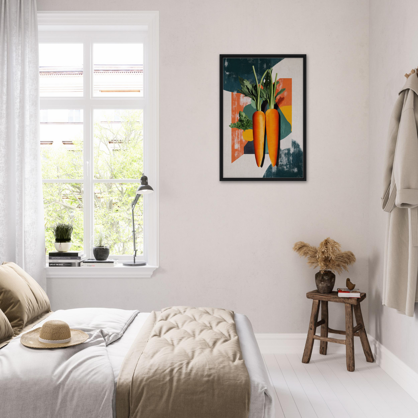 Bedroom featuring Carrot Kaleidoscope Dreamscape artwork as unique room decor