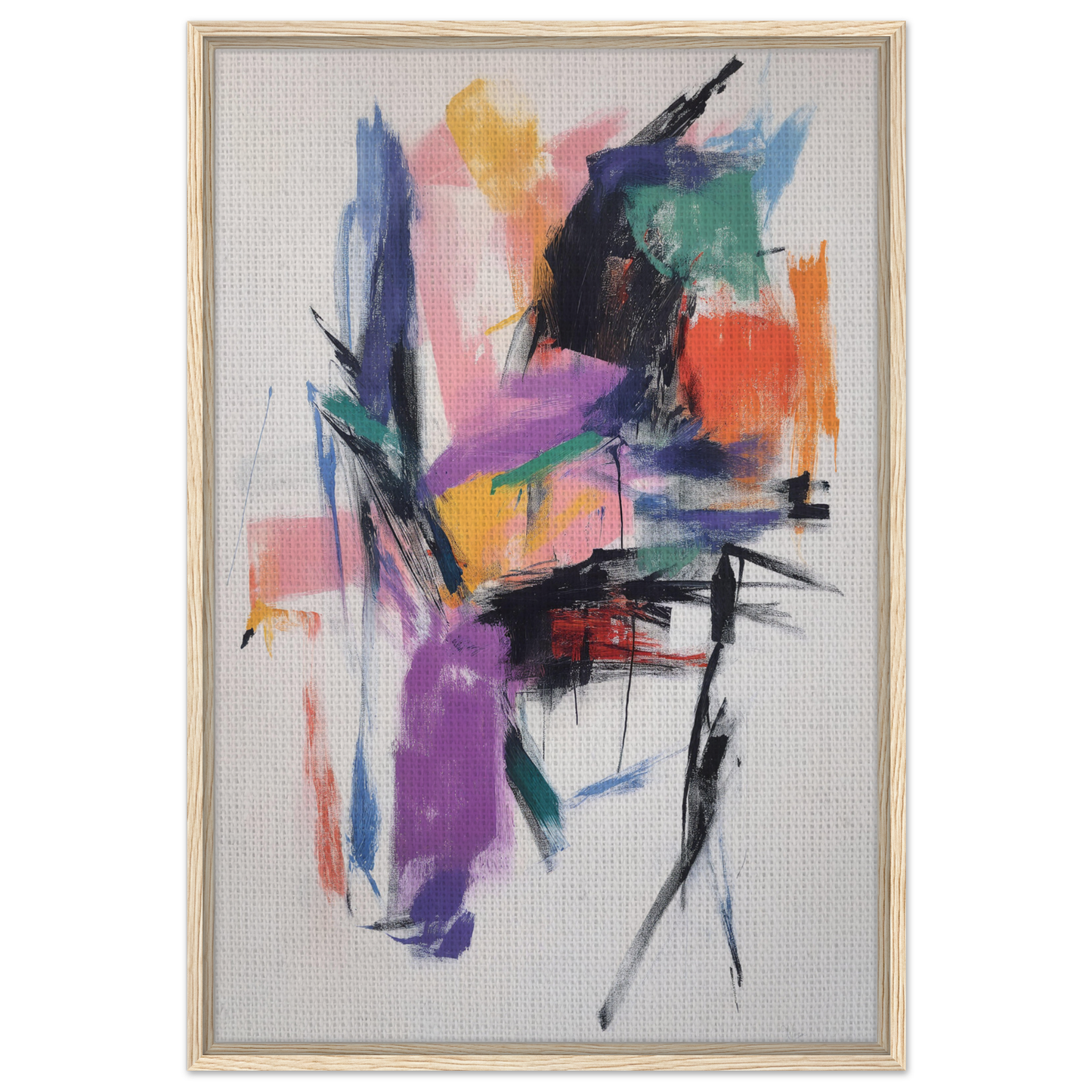 Abstract painting Chaos Color Waltz featuring vibrant brushstrokes for elegant room decor