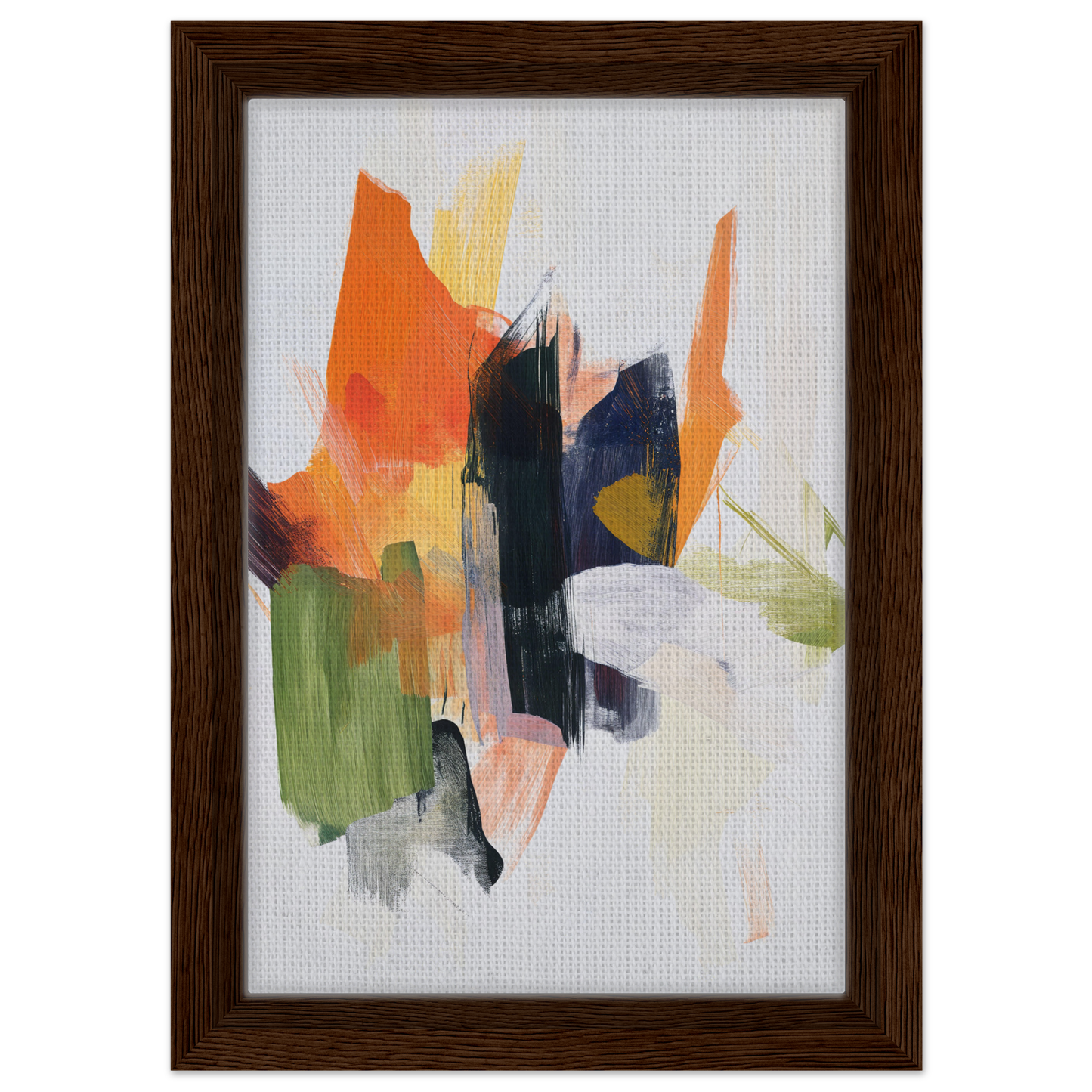 Abstract painting Chaotic Color Waltz with bold brushstrokes in vibrant tones for room decor