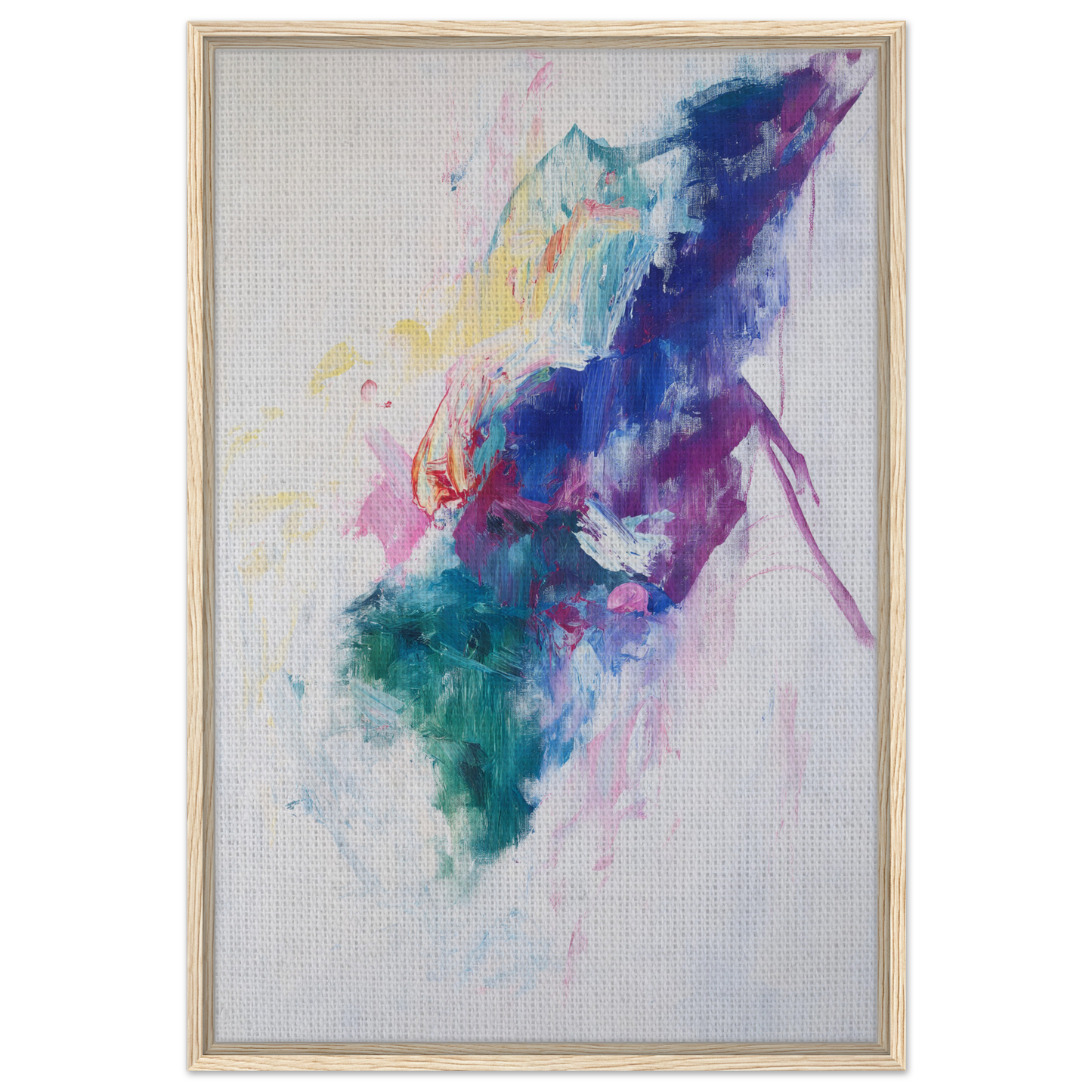 Abstract watercolor painting in vibrant hues for Chroma Winds Dance room decor