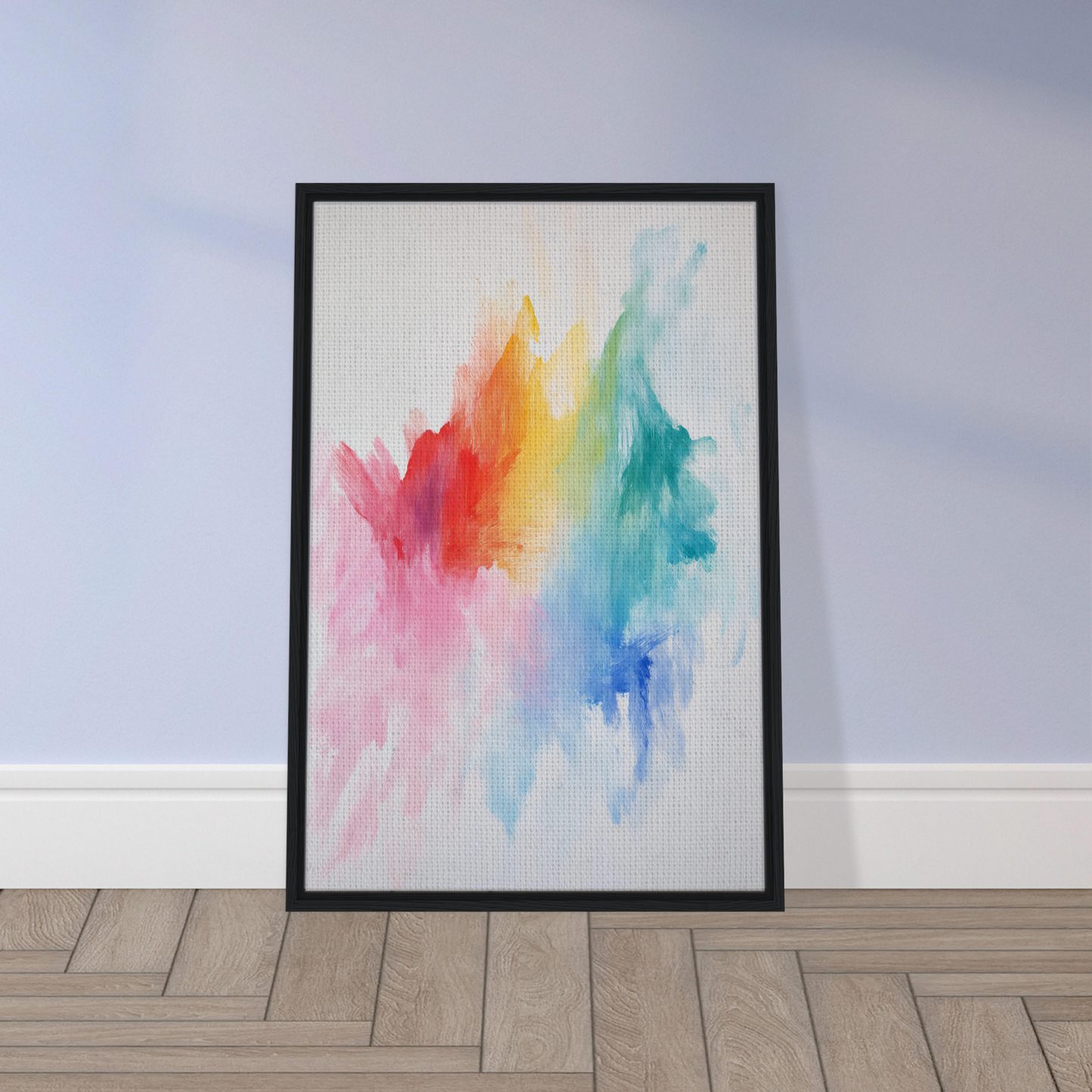 Framed abstract watercolor painting Color Dream Overload for stylish room decor