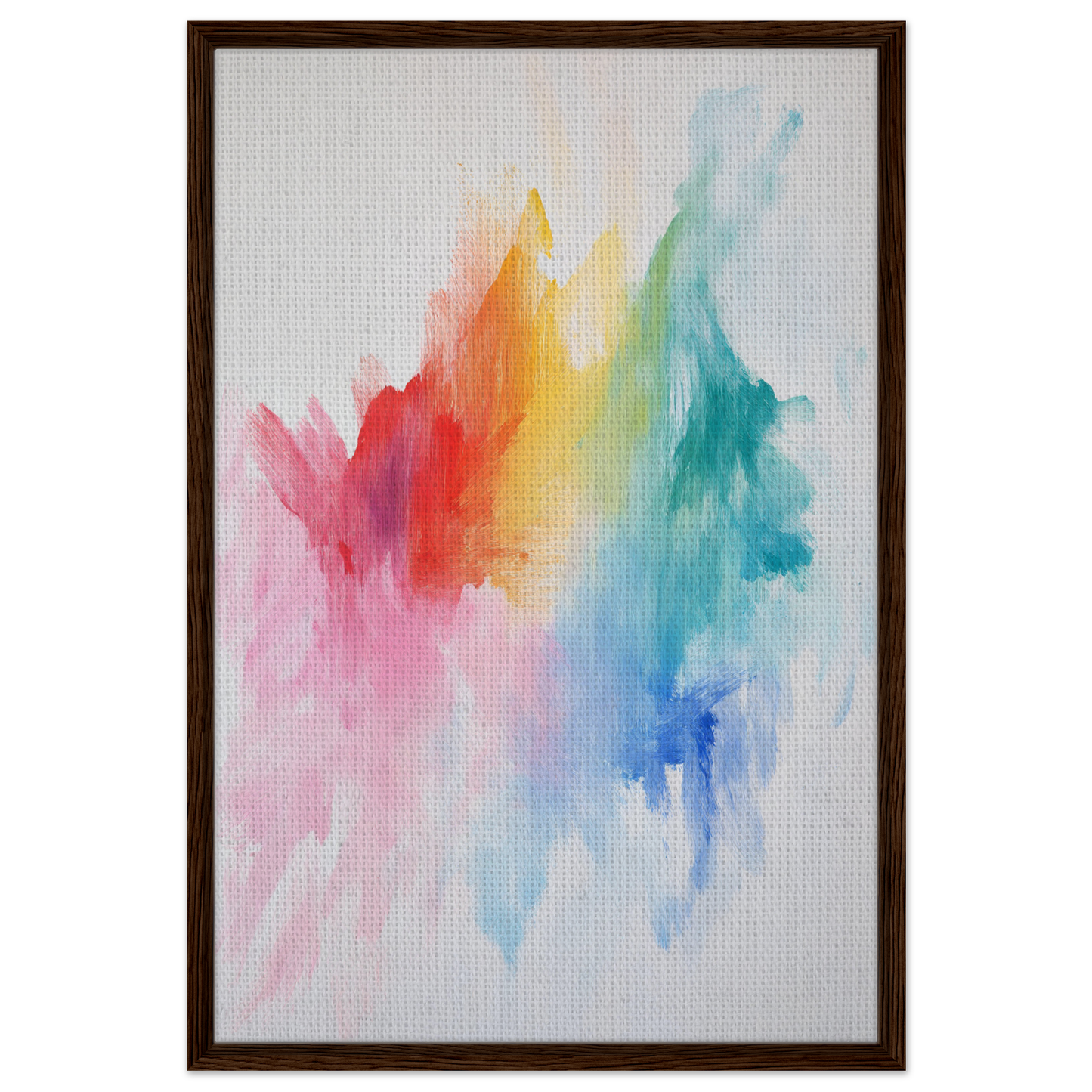 Abstract watercolor painting showcasing vibrant colors in Color Dream Overload framed canvas print