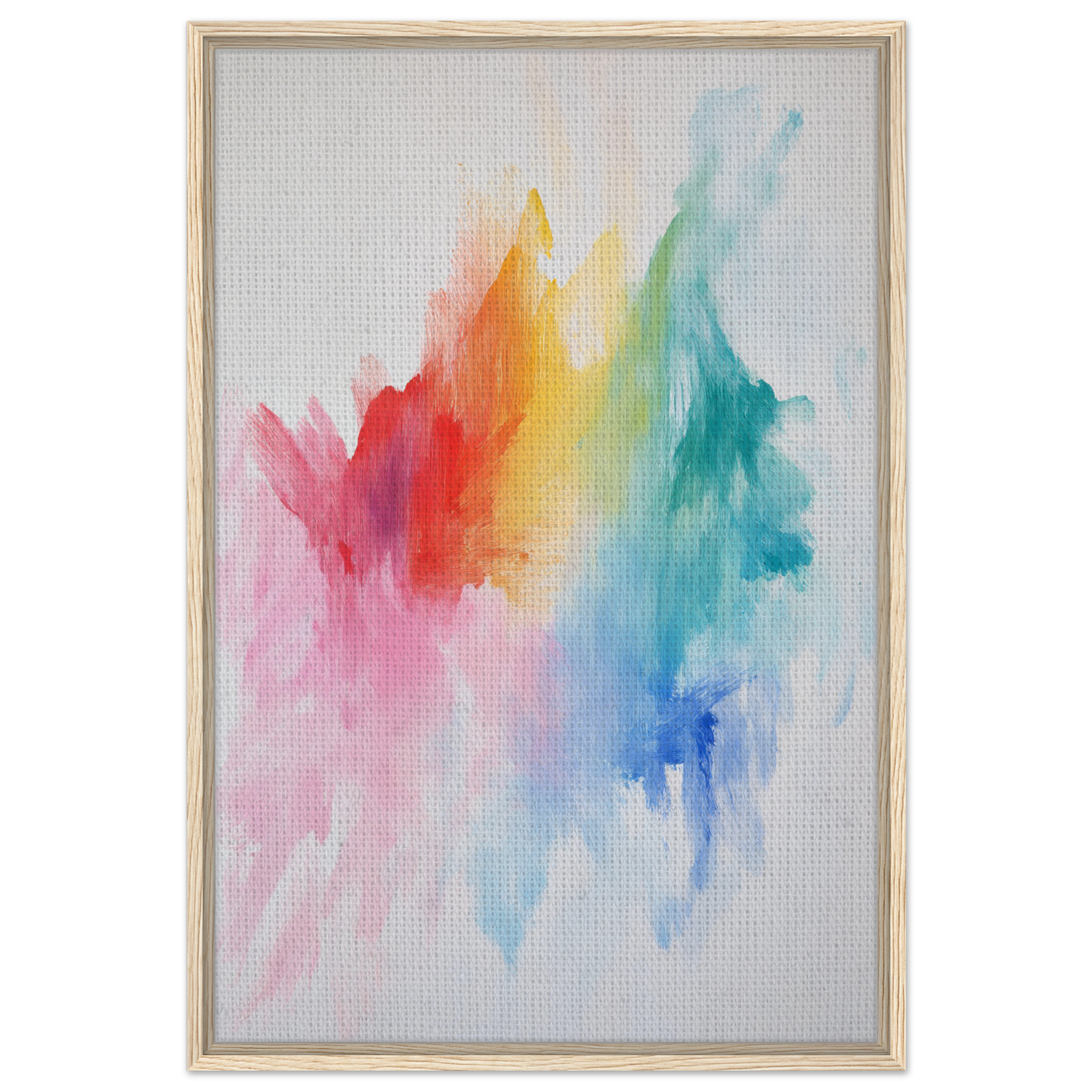 Abstract watercolor painting showcasing vibrant colors in Color Dream Overload framed canvas print