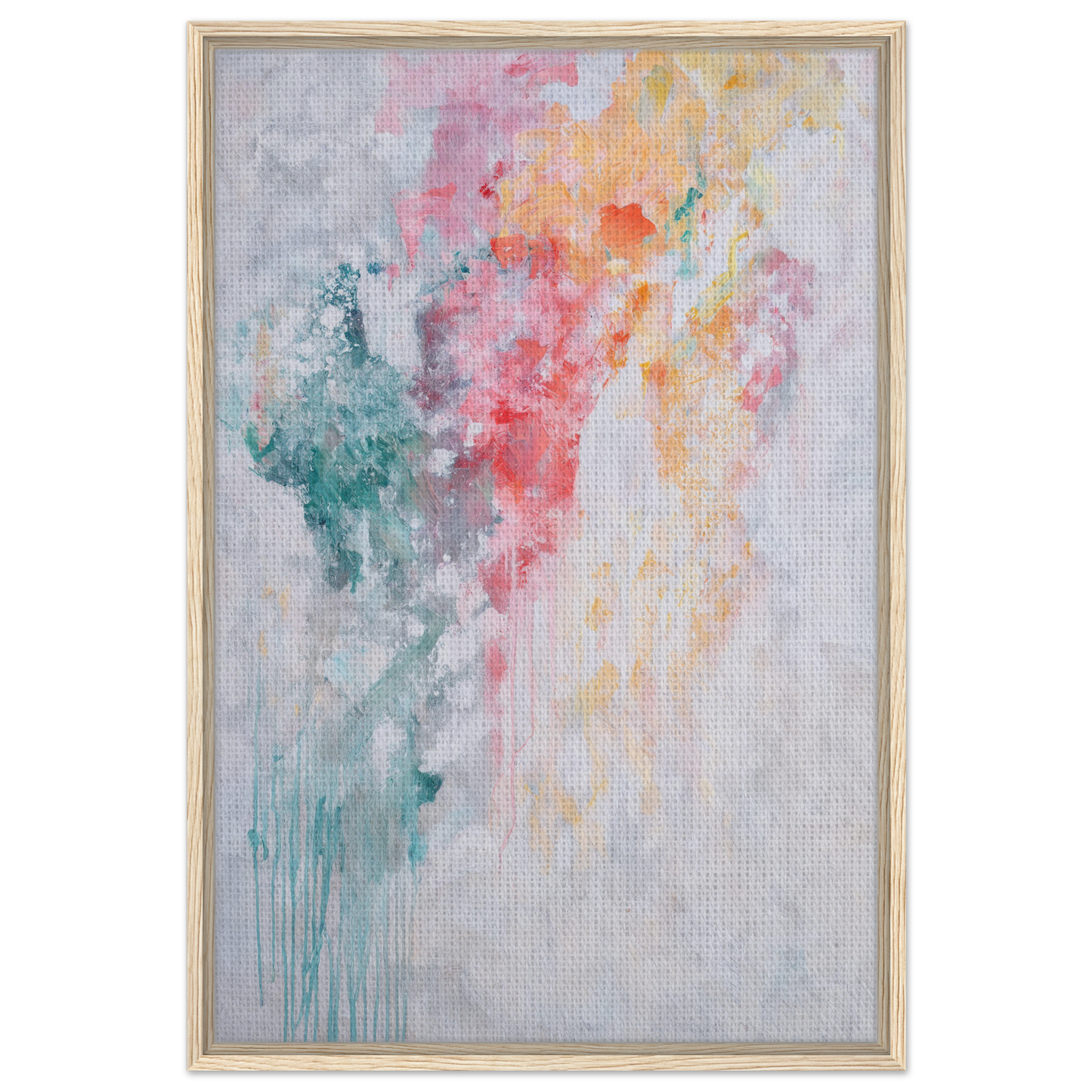 Abstract watercolor painting in soft pastels for Colorful CurrentsConsciousness room decor