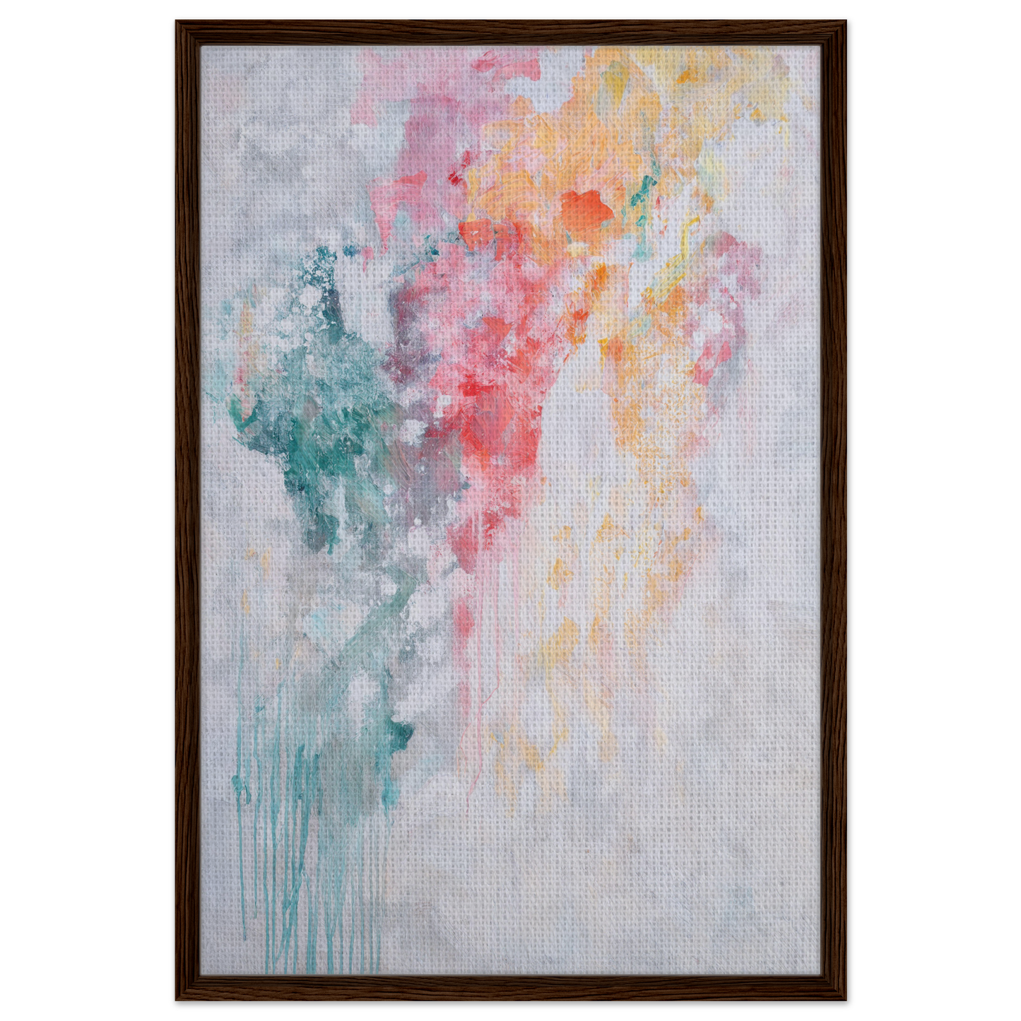 Abstract painting in soft pastel colors for Colorful CurrentsConsciousness room decor