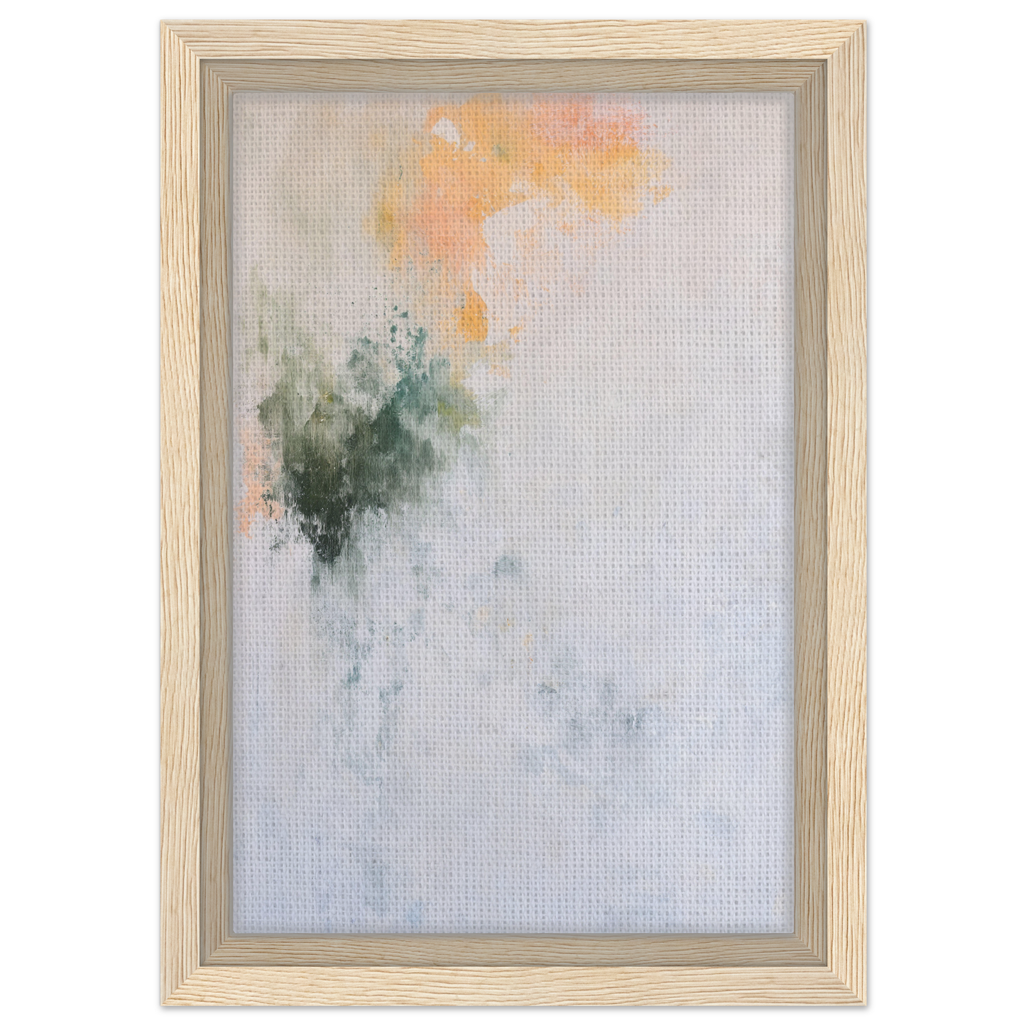 Abstract watercolor painting in soft pastel hues, a Conceptual Color Drift in room decor