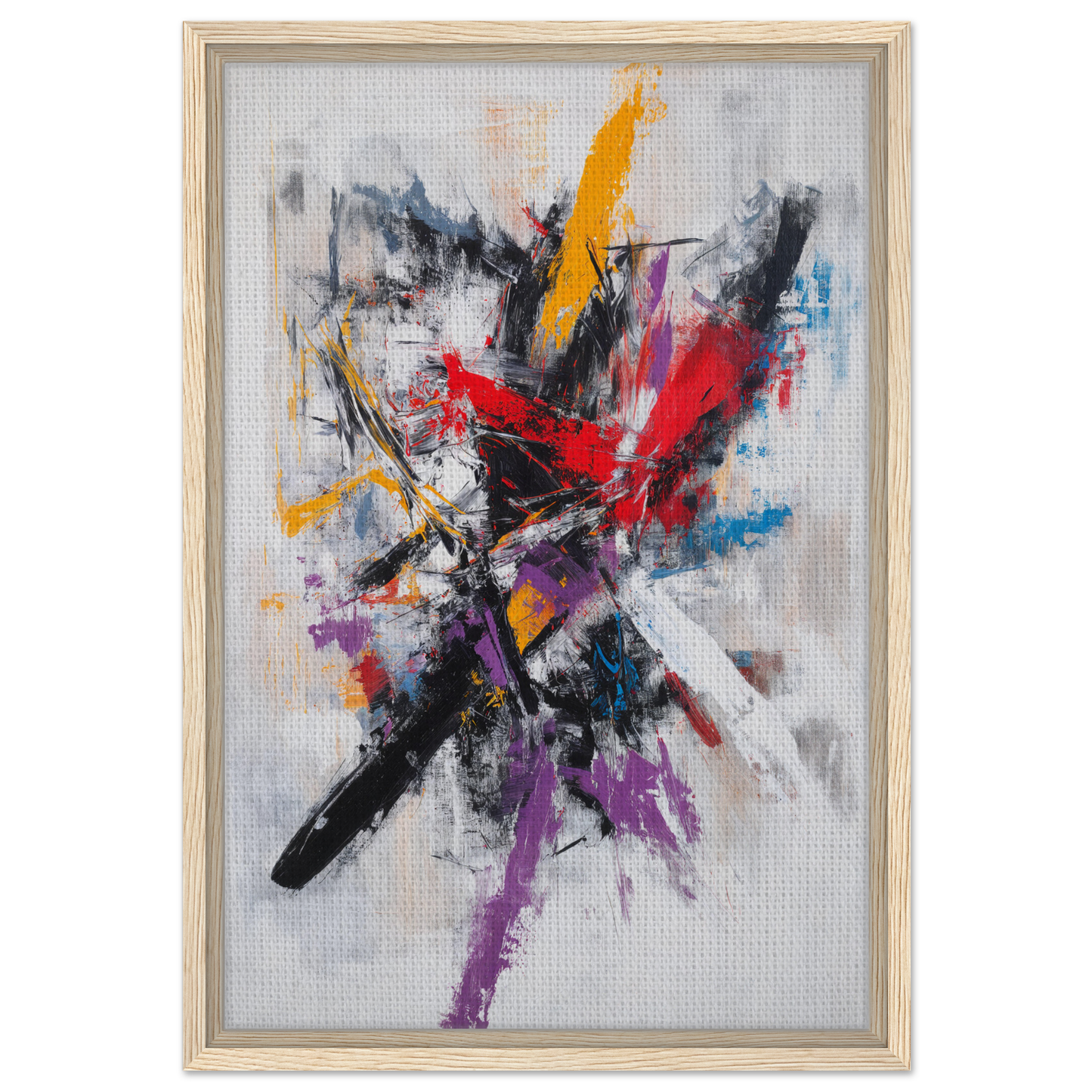 Abstract painting of Crimson Undulations for vibrant room decor on Shopify Planet