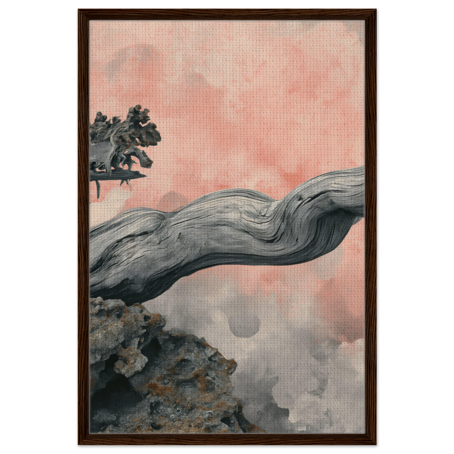 Gnarled tree branch showcasing natural beauty in Delicate Drift Reverie room decor