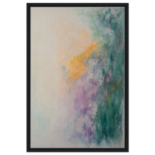 Abstract painting in soft pastel colors for Dreamscape Tranquility Framed Canvas Print