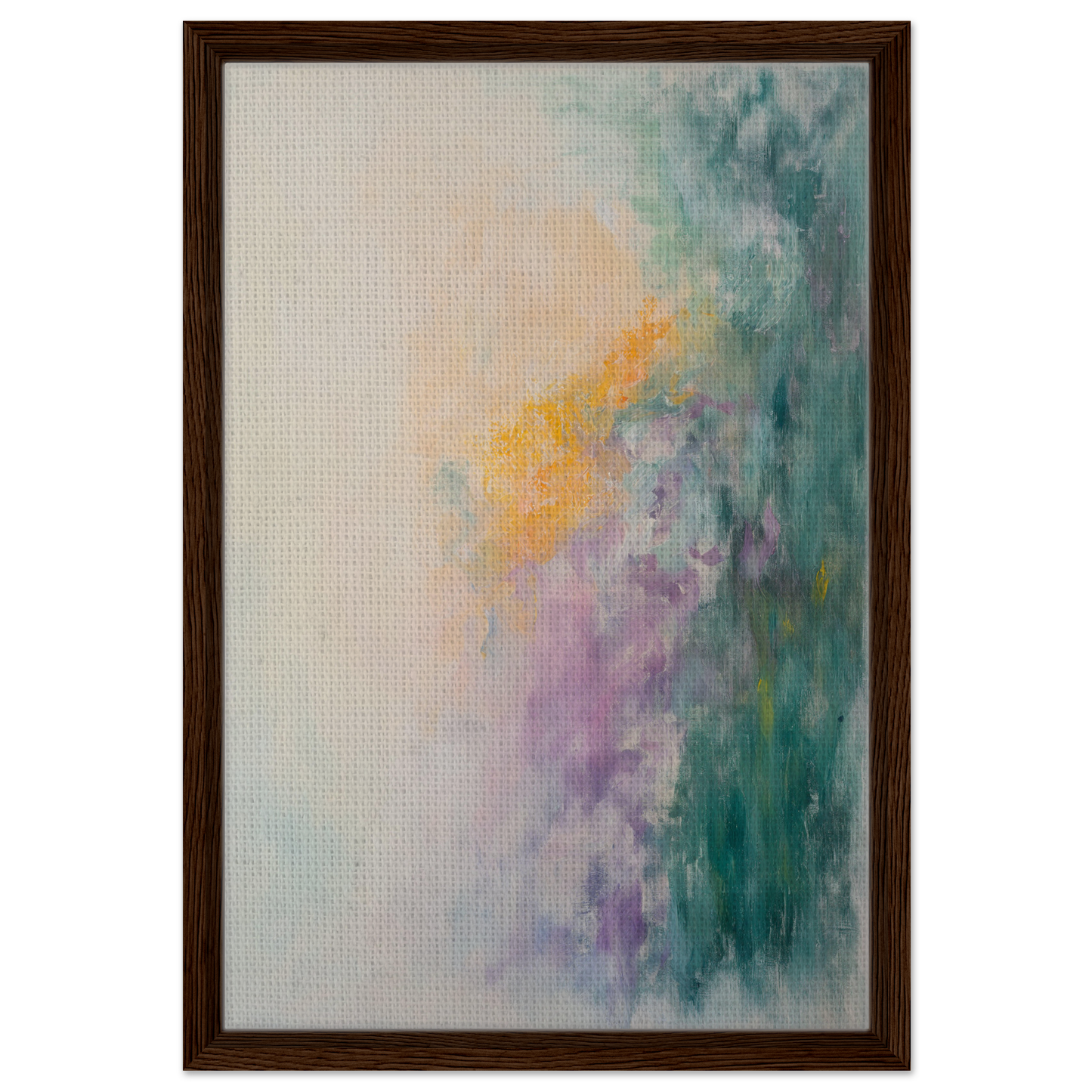 Abstract painting with soft pastels in Dreamscape Tranquility framed canvas print