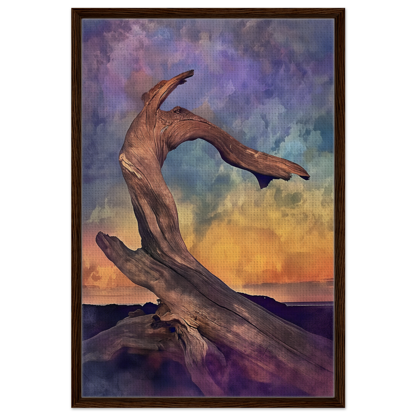 Twisted driftwood sculpture from Elemental Reverie for unique room decor on Shopify Planet