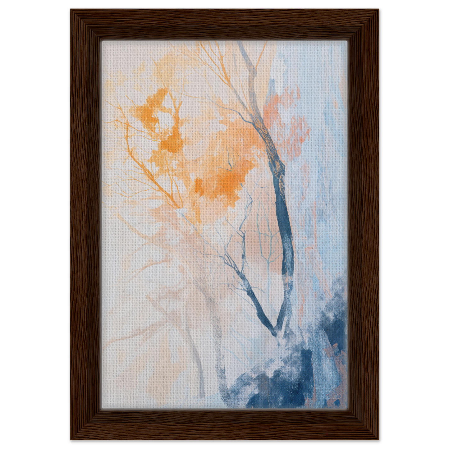 Framed canvas print of Ephemeral Arboreal Reverie with tree and vibrant leaves