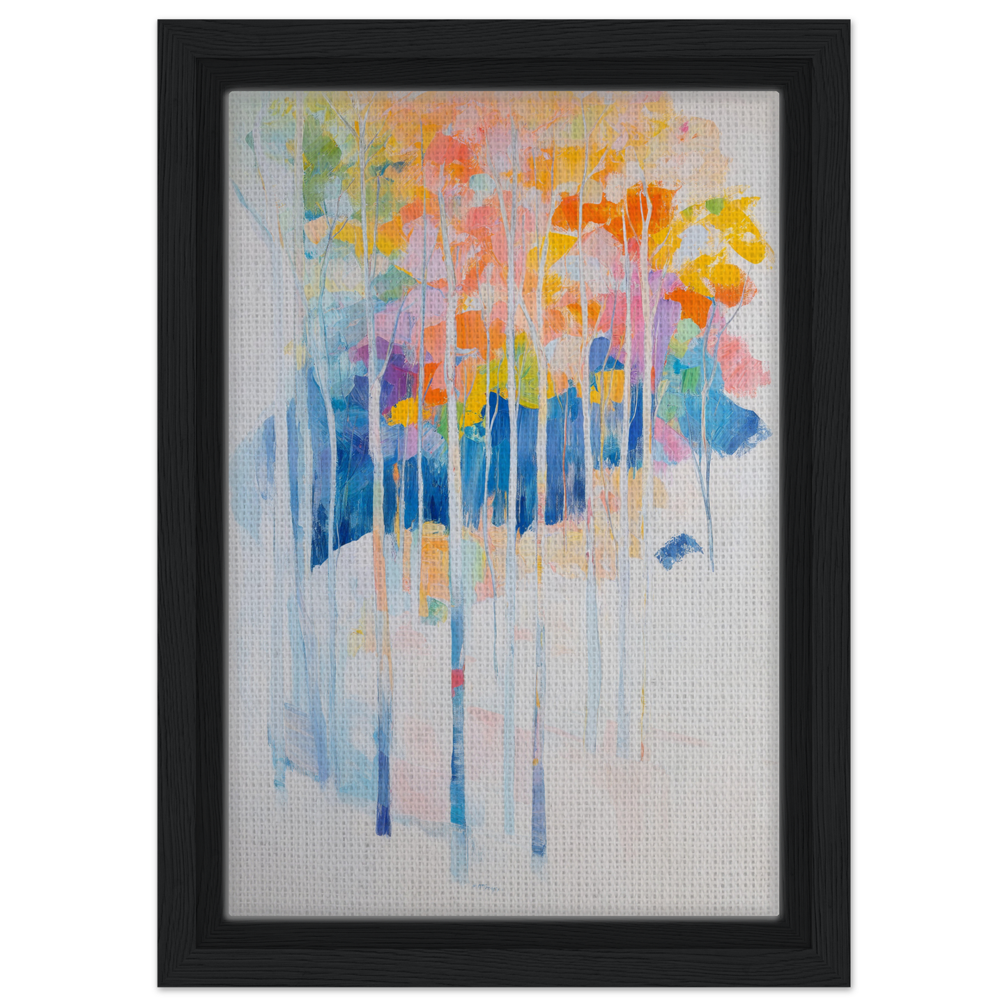 Abstract watercolor painting with colorful drips, ideal for Ephemeral Forest Whimsy room decor
