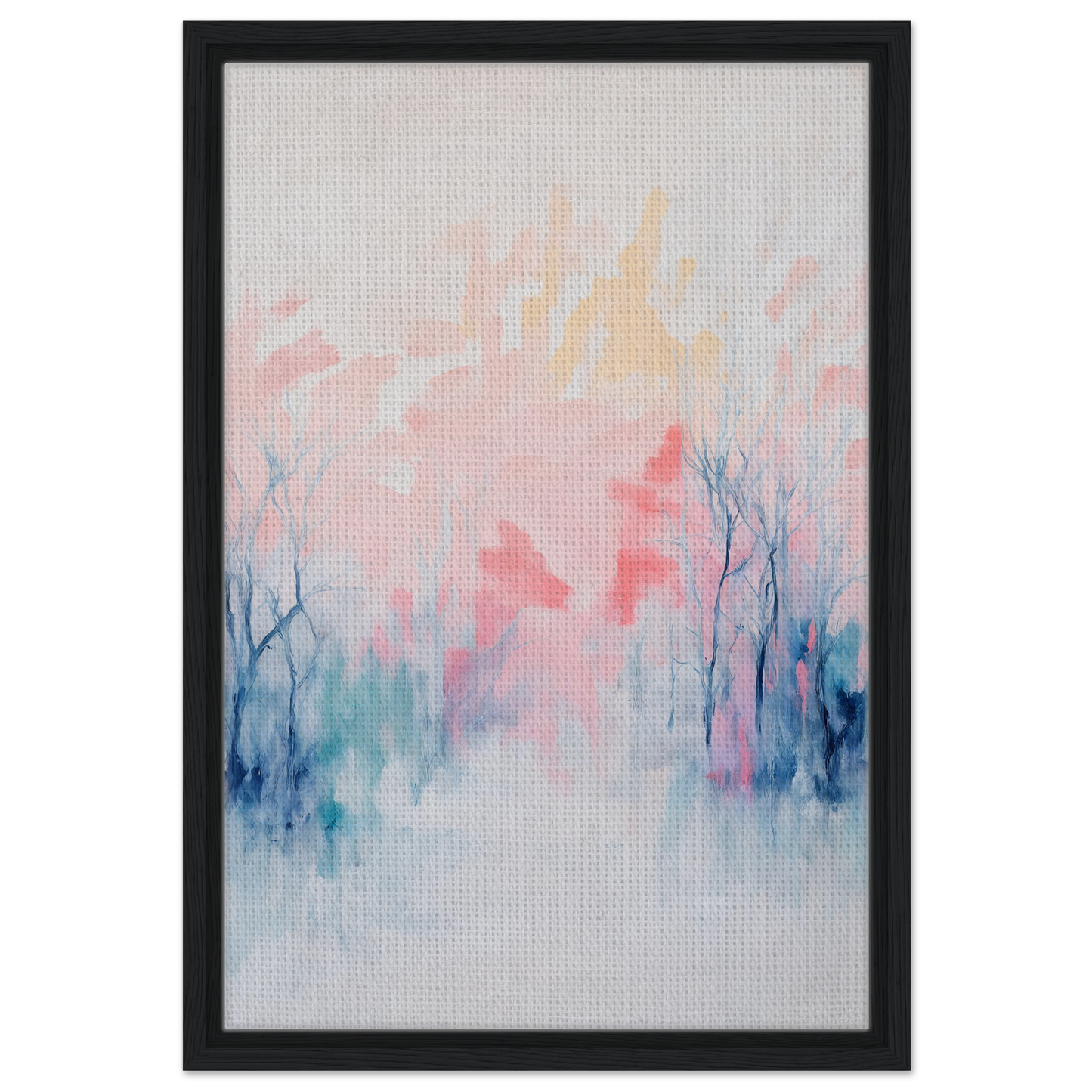 Abstract watercolor painting in soft pastels from the Eternal Dawnscapenienie collection