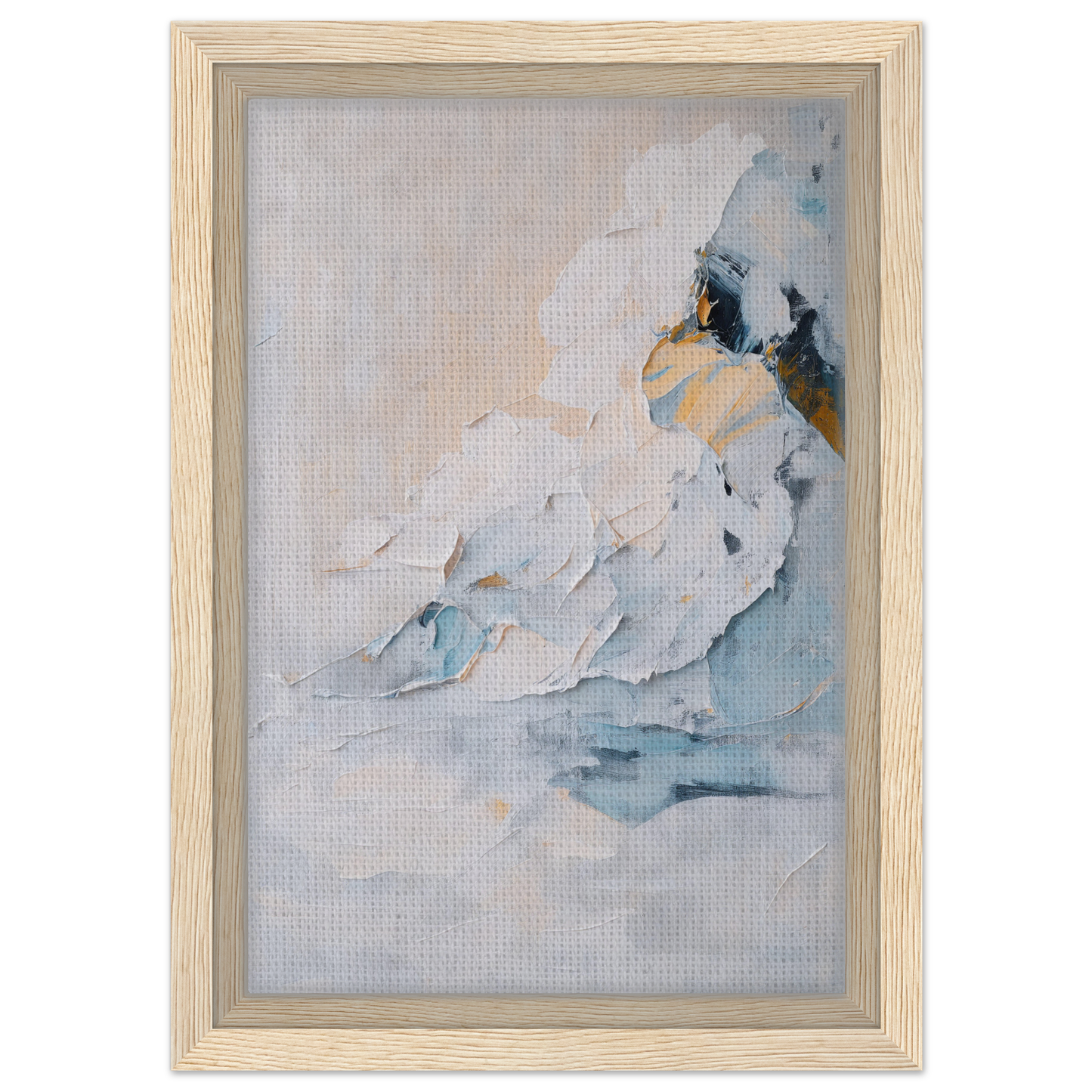 Abstract painting of soft pastel colors and textured brushstrokes for Ethereal Birdscapes