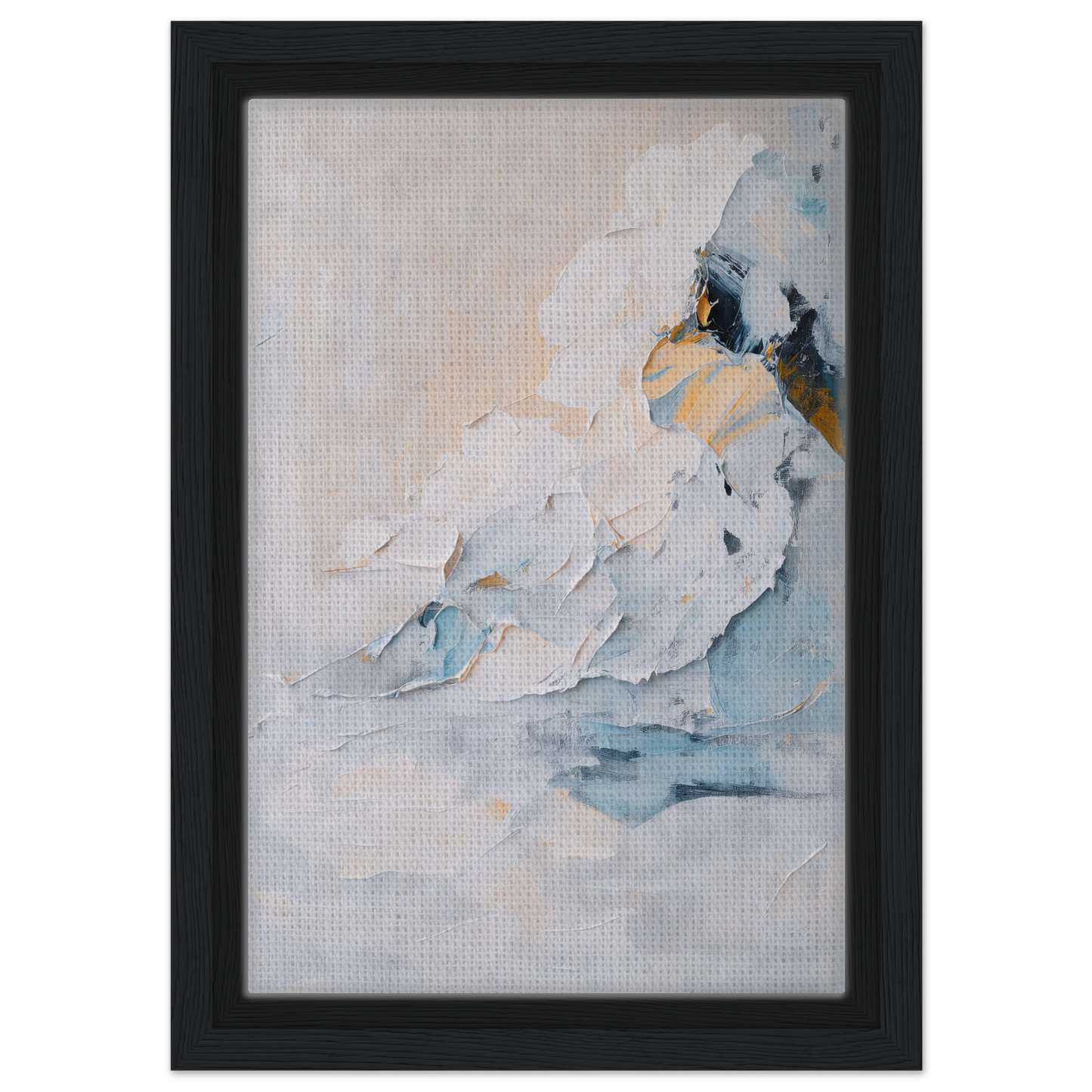 Abstract painting in soft pastel colors and textured brushstrokes from Ethereal Birdscapes