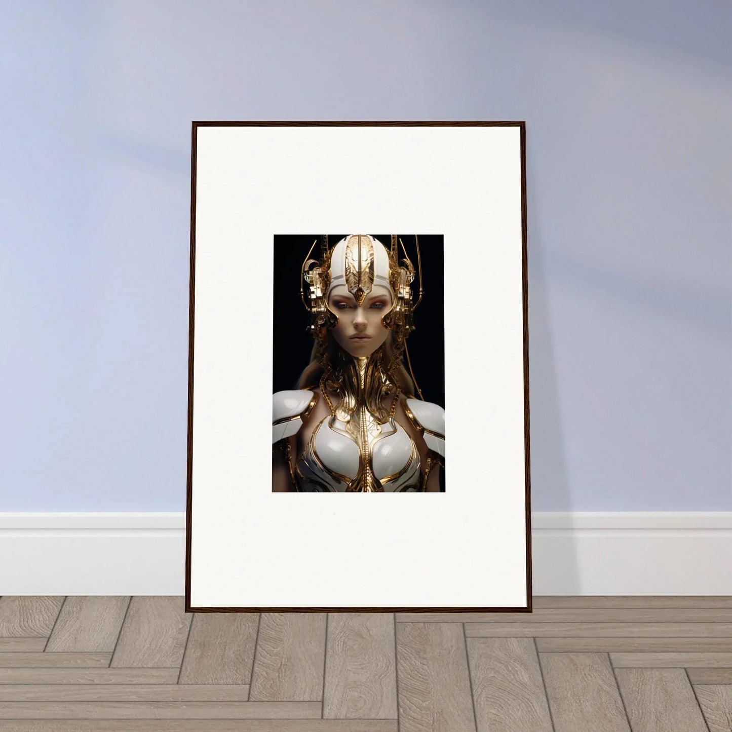 Futuristic humanoid wall art canvas print for stunning room decoration