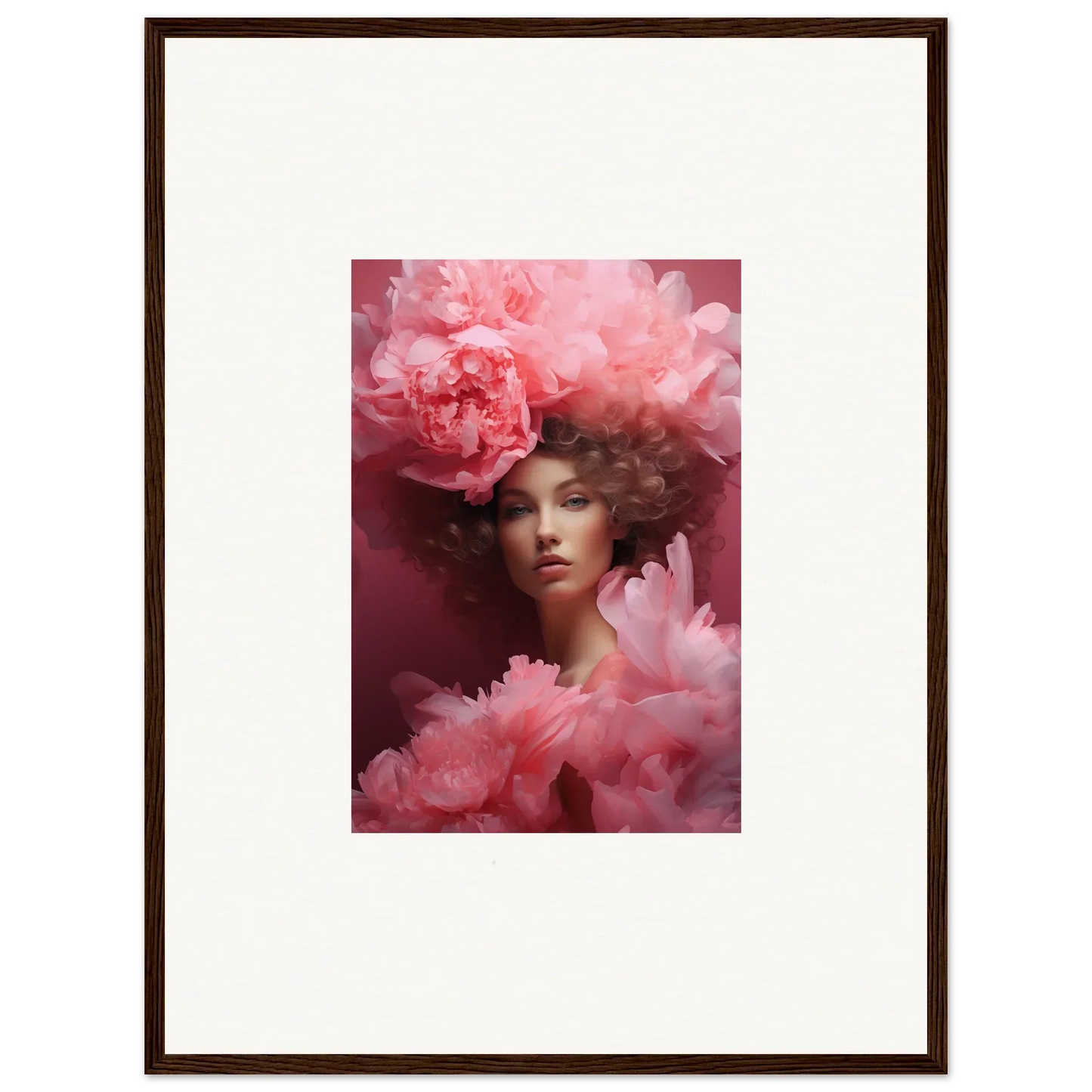 Framed canvas print of Blossom Dreamscape Whispers with floral portrait decor