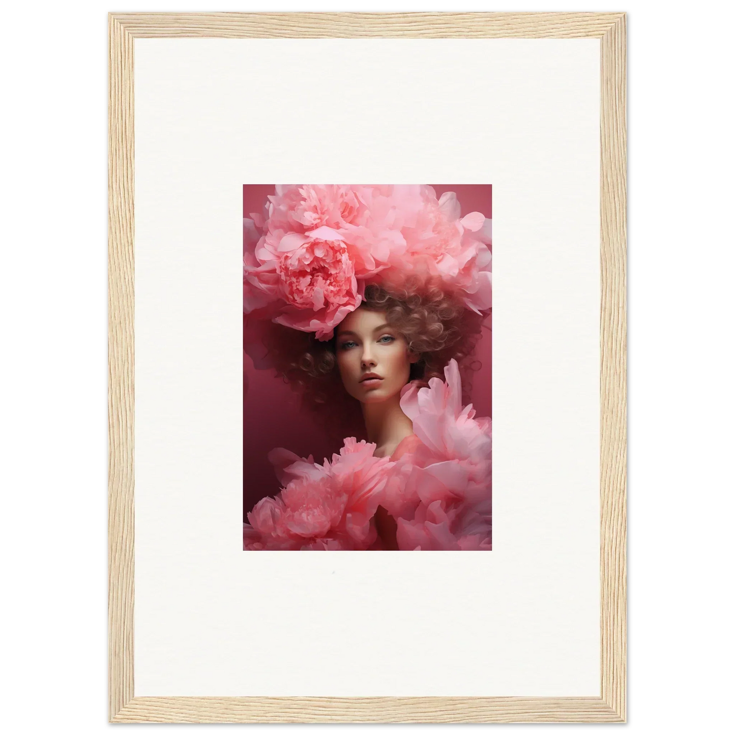 Framed canvas print of Blossom Dreamscape Whispers with floral accents for room decoration