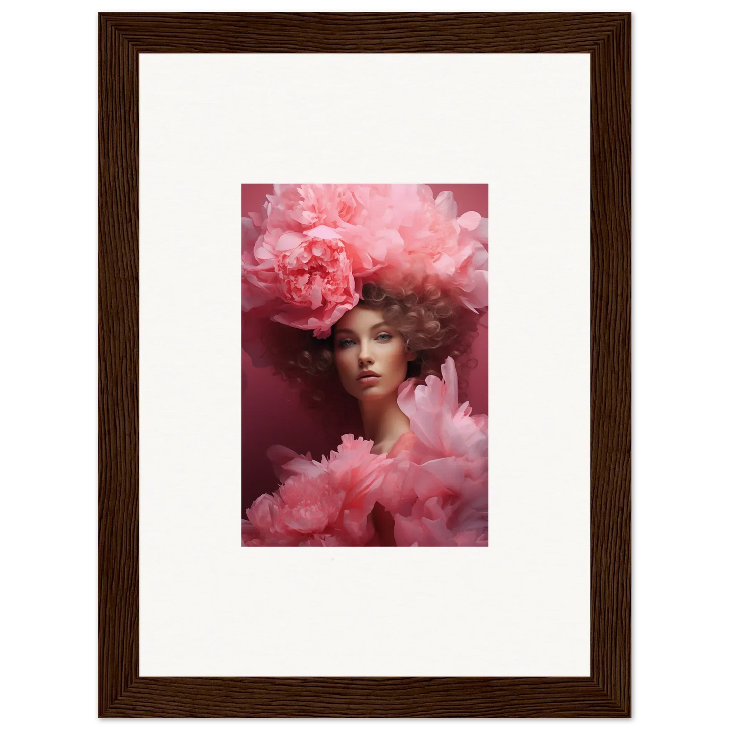 Framed canvas print of Blossom Dreamscape Whispers with pink floral elements