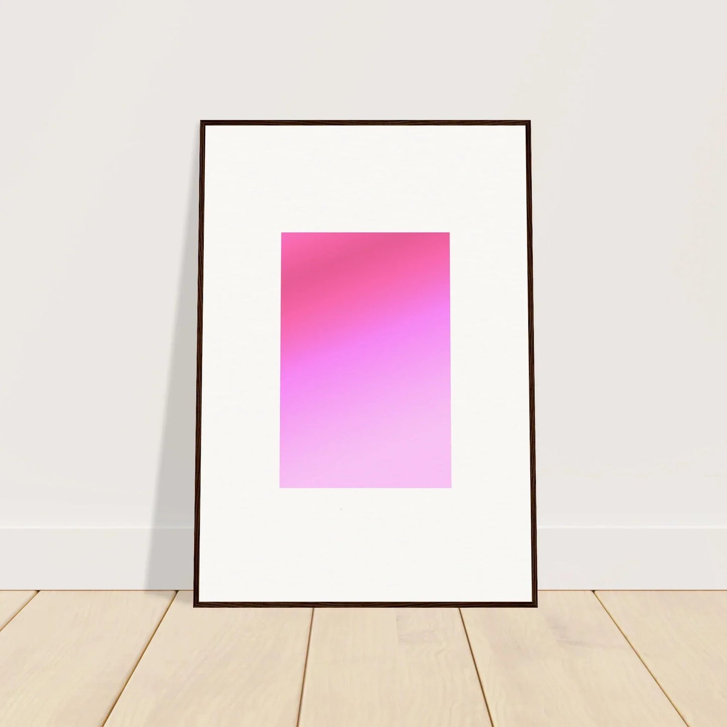 Framed wall art featuring Cerise Dream Surface pink-to-purple gradient on white matting