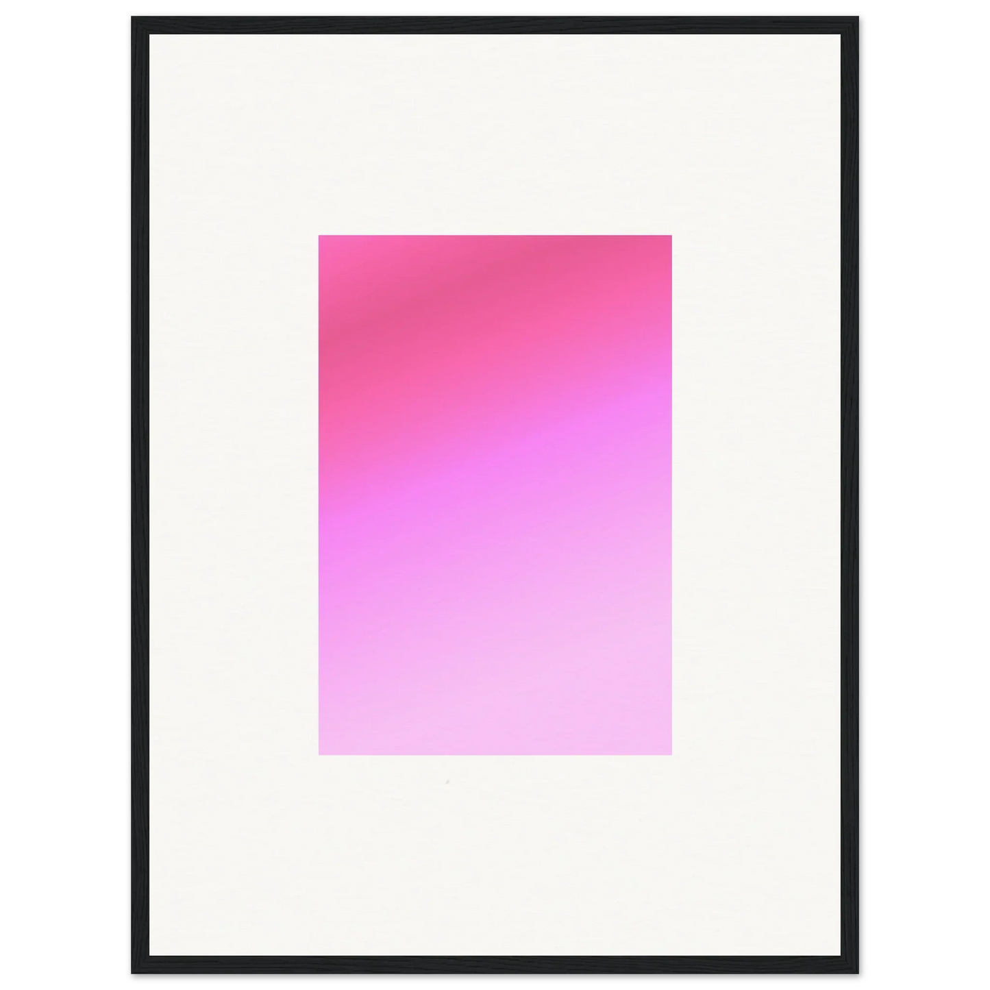 Pink gradient rectangle with a smooth transition on Cerise Dream Surface framed wall art