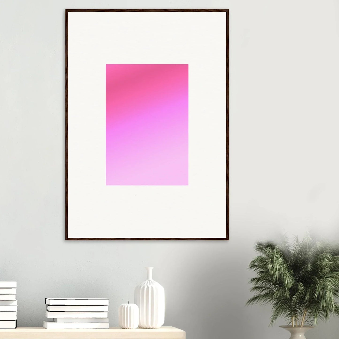 Framed wall art featuring cerise dream surface pink-to-purple gradient design