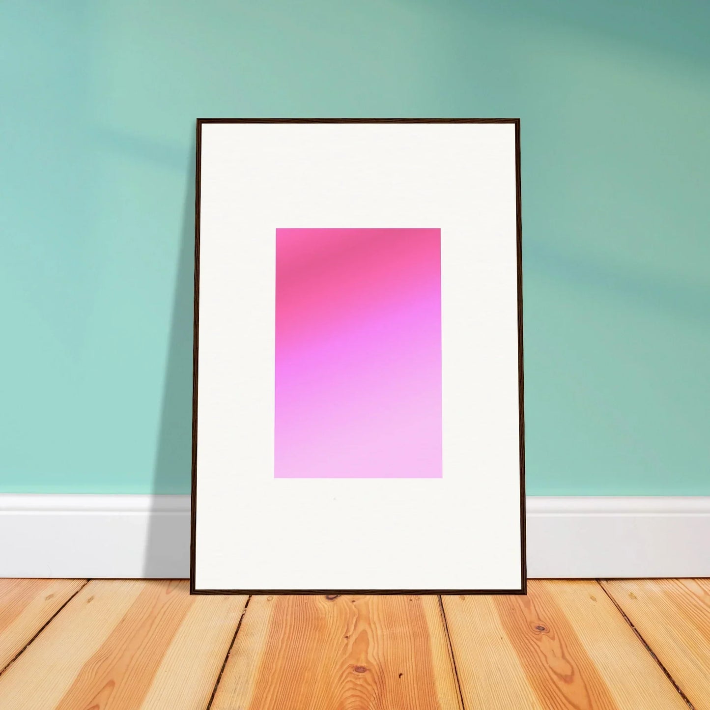 Framed wall art featuring a pink gradient on Cerise Dream Surface design