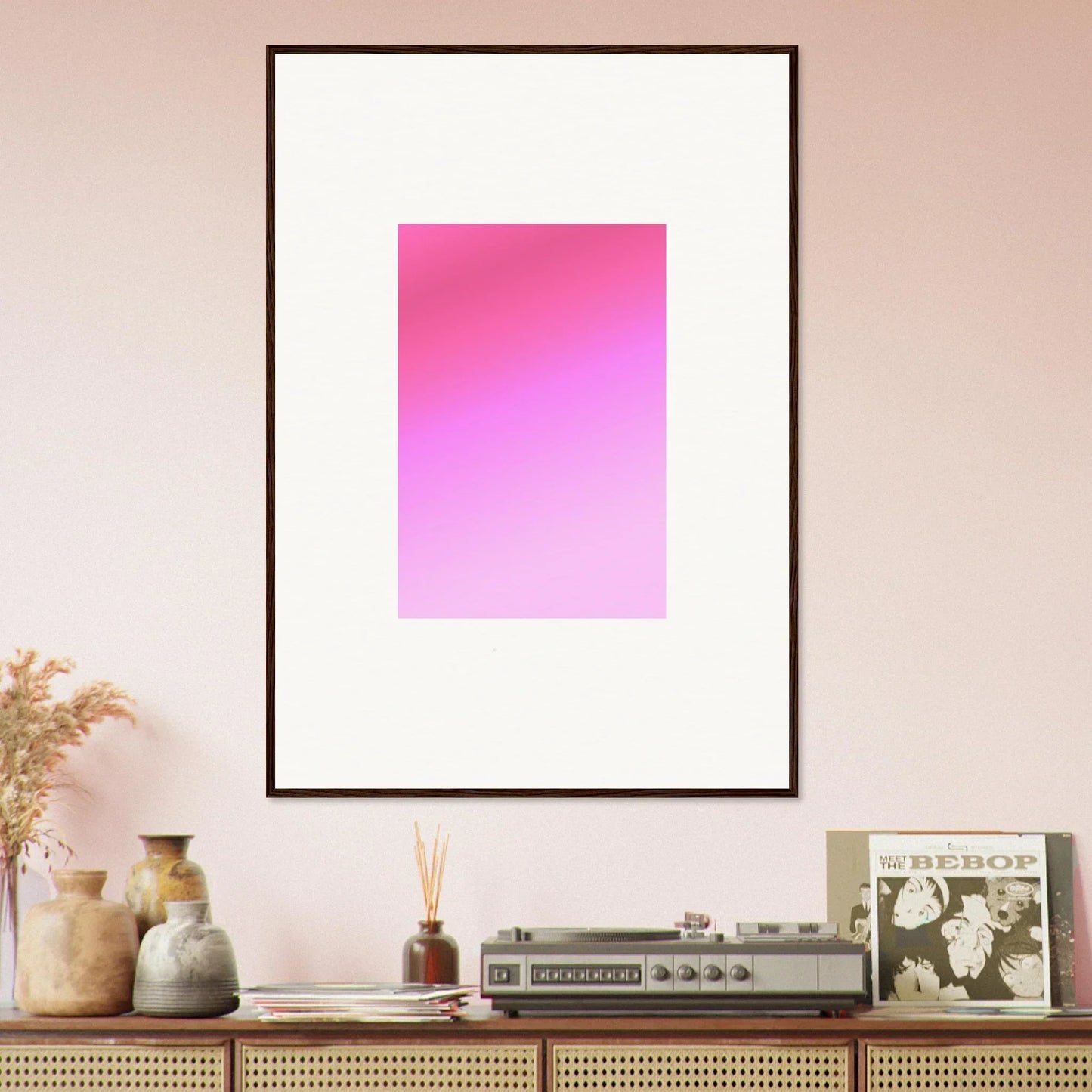 Framed wall art featuring Cerise Dream Surface pink-to-purple gradient design