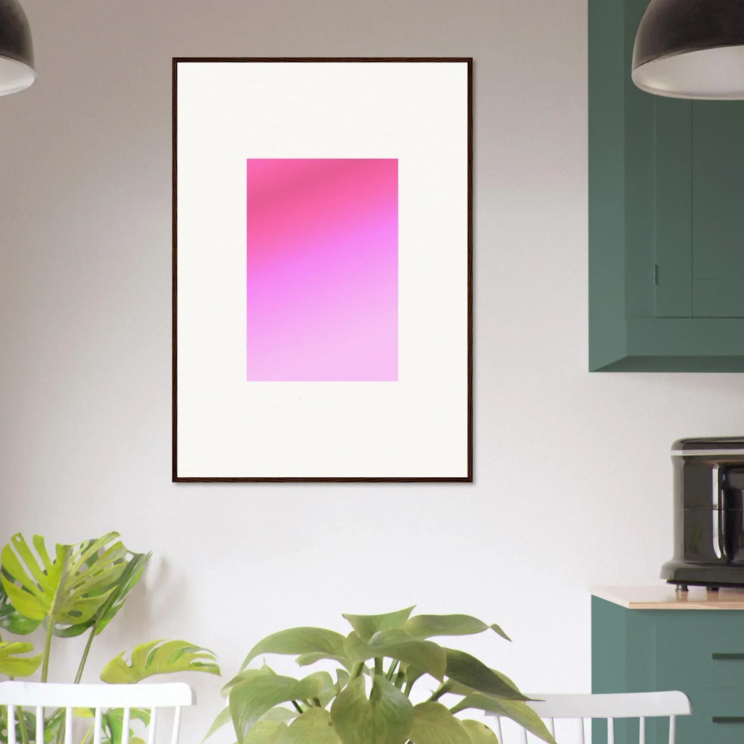 Framed pink gradient wall art on white paper for Cerise Dream Surface special edition art™