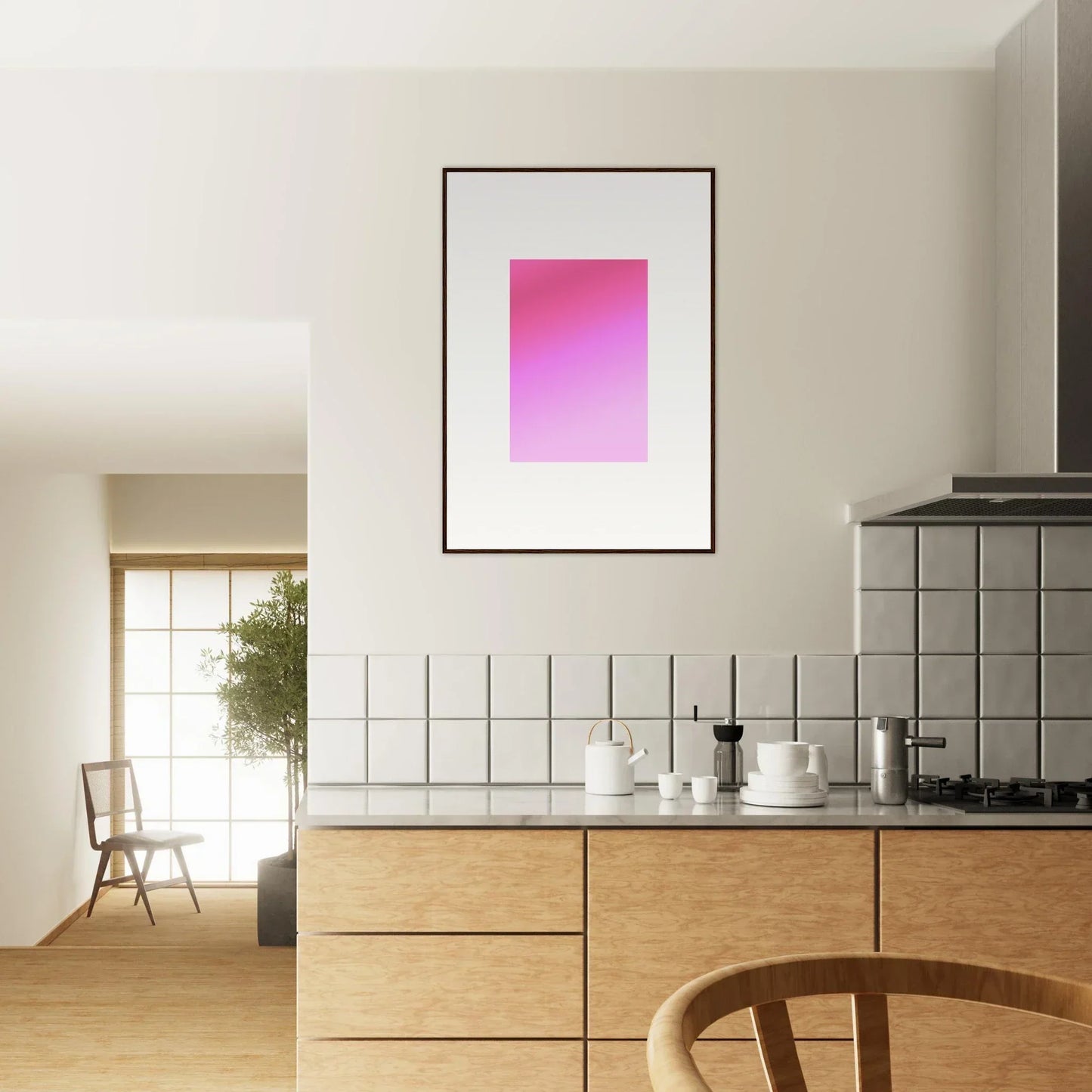 Pink and purple gradient artwork in a black frame for Cerise Dream Surface special edition art™
