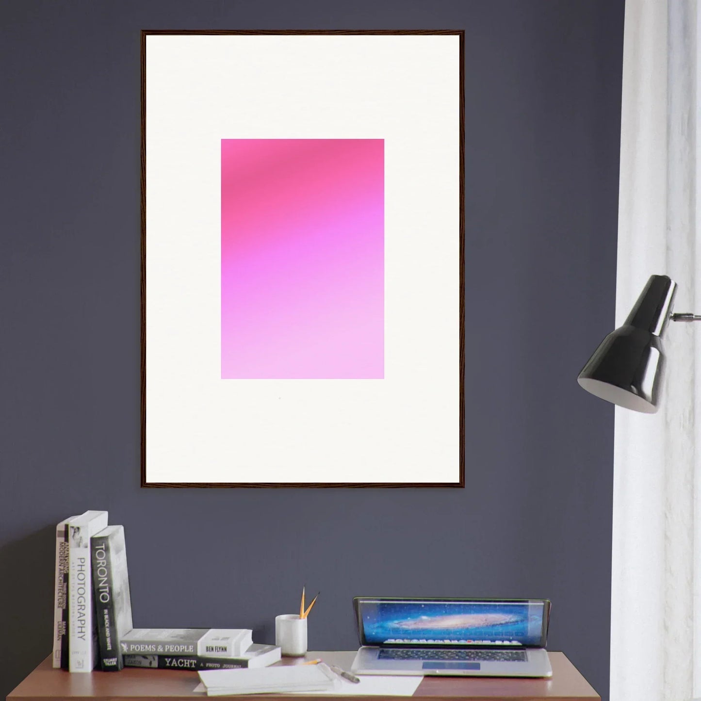Pink gradient artwork in a white frame from Cerise Dream Surface special edition art™