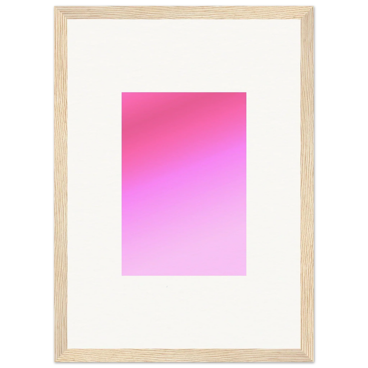 Pink-to-purple gradient rectangle in wooden frame, perfect for Cerise Dream Surface