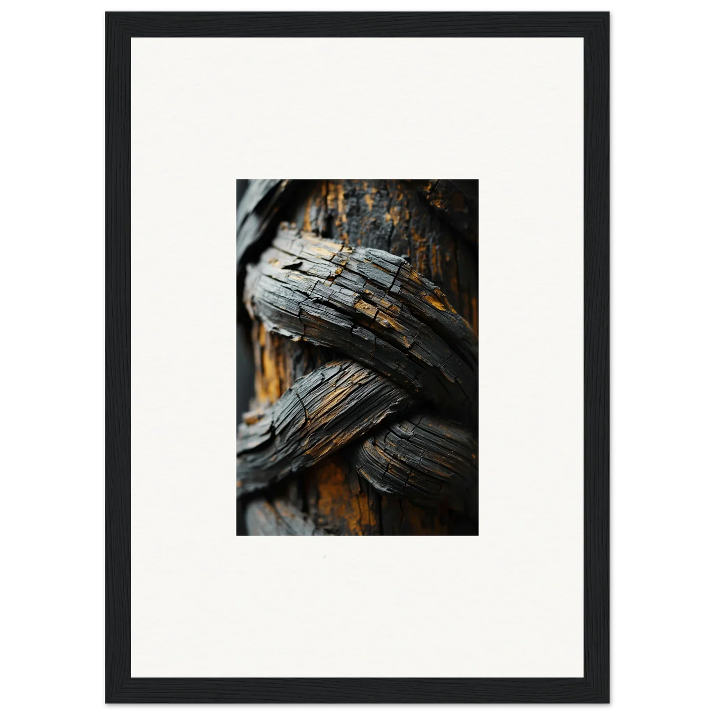 Weathered wood with twisted grain in rich brown tones perfect for a Garden Balet canvas print